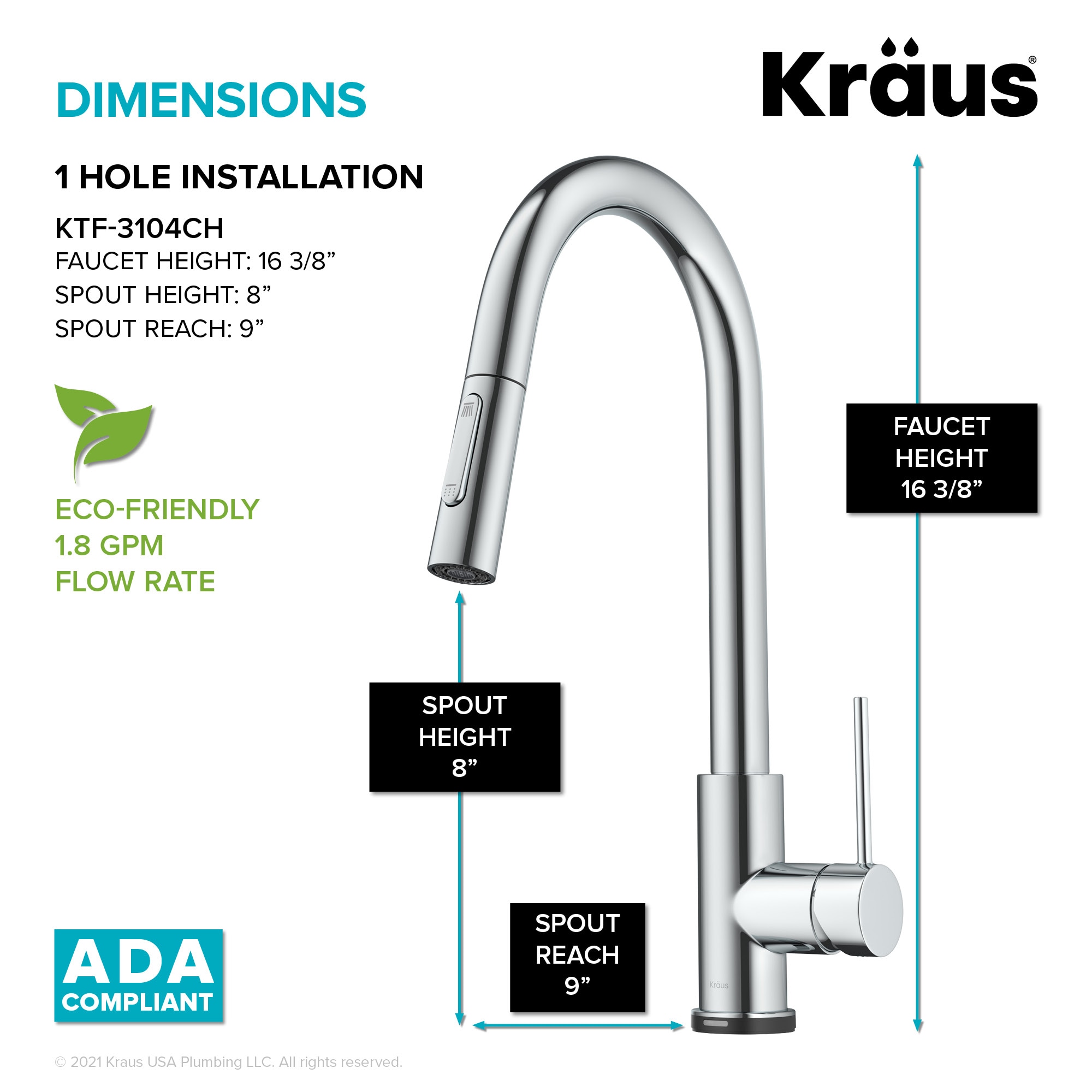 Kraus KTF-3104CH Kitchen-Faucets - View #6