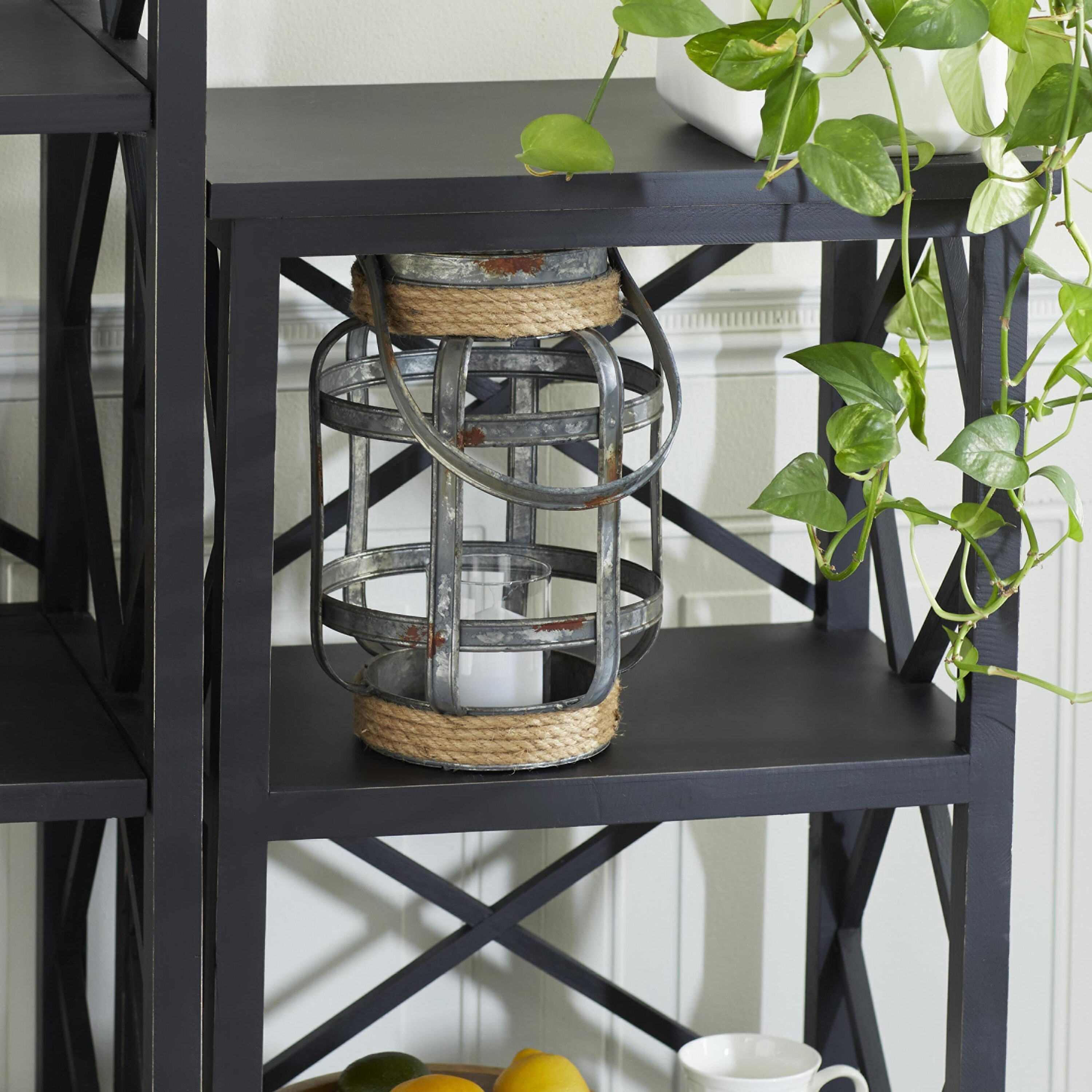 Grayson Lane 87965 1 Candle Metal Lantern Candle Holder
