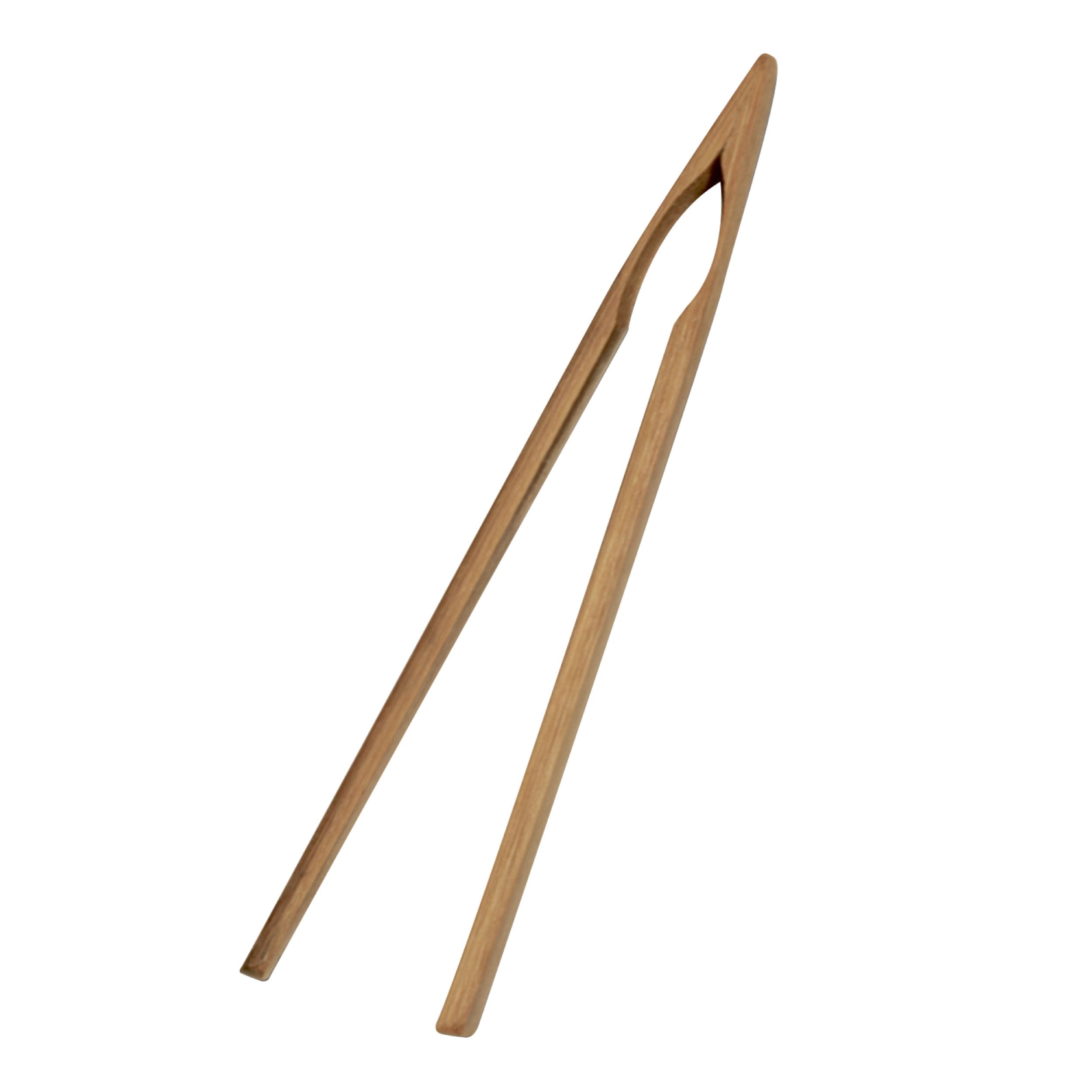 Joyce Chen 6.5 Inch Burnished Bamboo Toaster Tongs #J33-2040