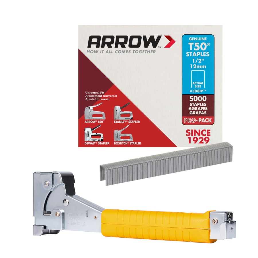 Arrow HT50DS Heavy Duty Manual Hammer Tacker with Accessories