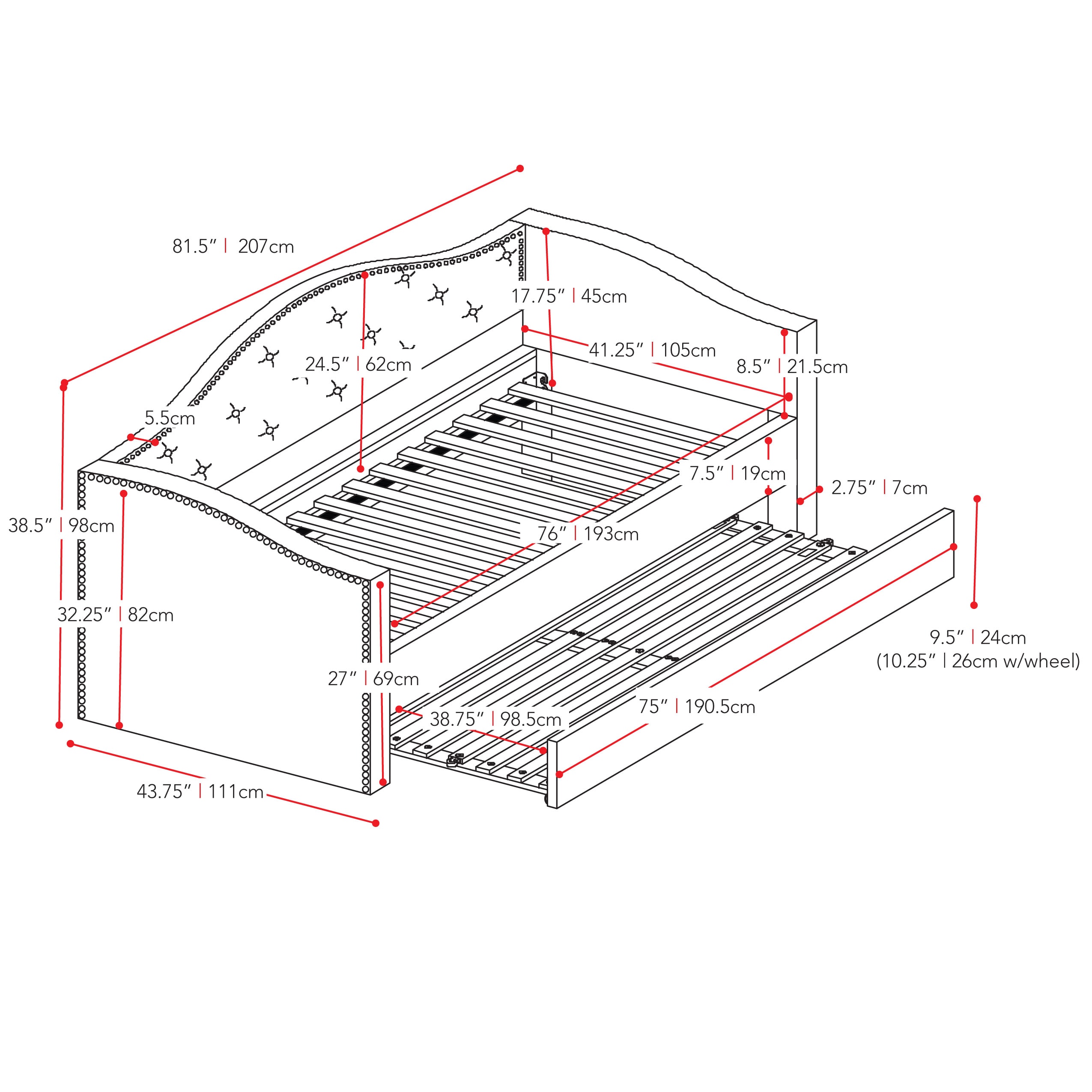 CorLiving BBT-120-S beds - View #4