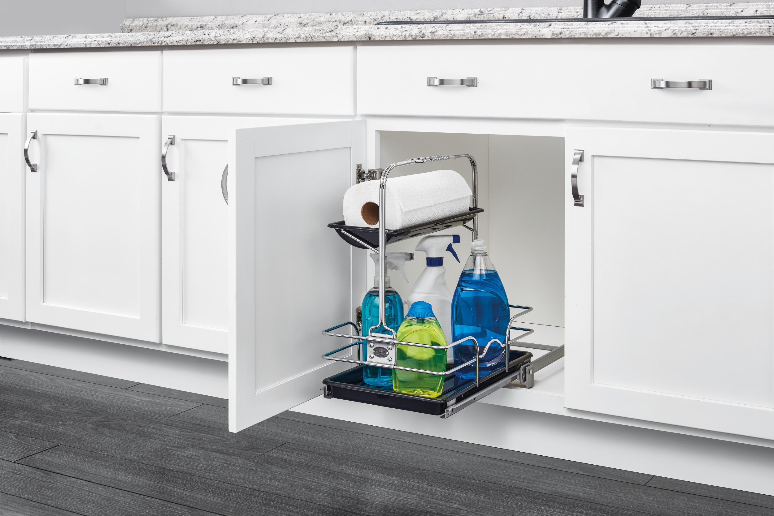 not really a cleaning question, but does anyone have a shallow under-sink  organizer that they like? : r/CleaningTips
