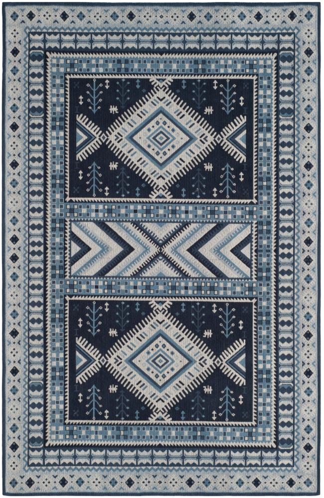 Safavieh CLV511A-5 Classic Vintage Clia 5 x 8 (ft) Loomed Cotton Navy/Light Blue Rectangular Indoor Abstract Global Area rug