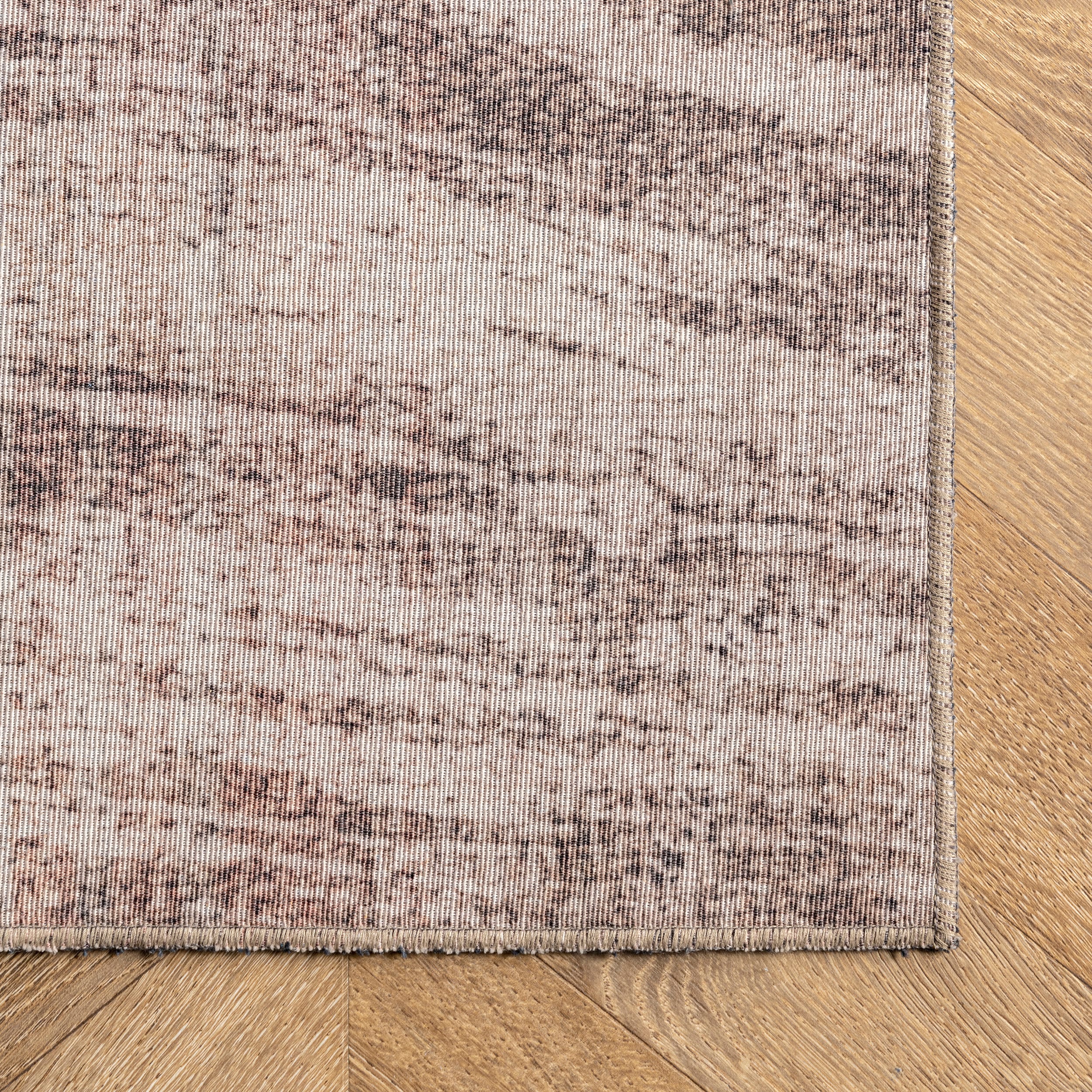Ivory and Beige Flat Woven Rectangular Area Rug 6' x 9'