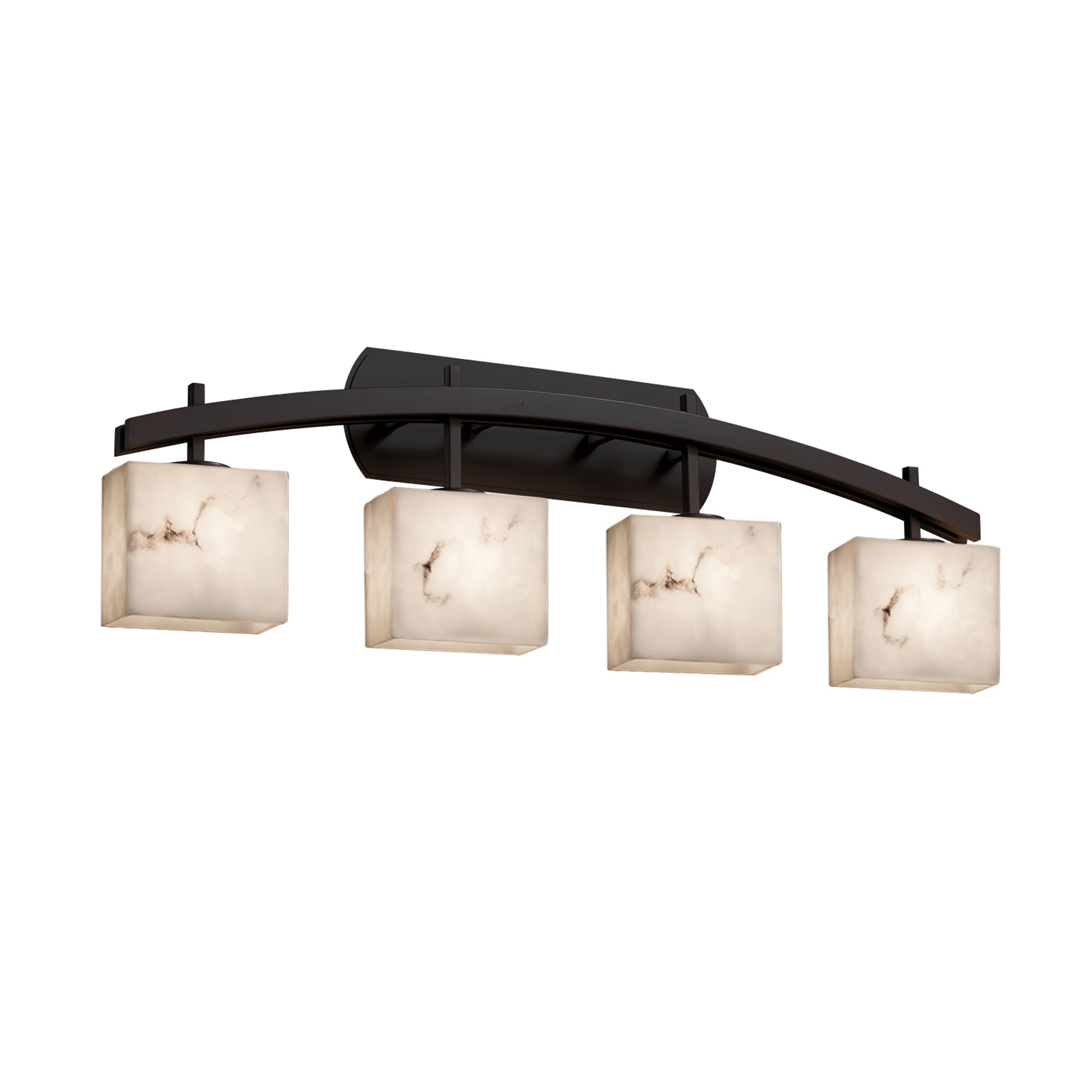 Justice Design Group FAL-8594-55-DB-LED4 LumenAria 35.5-in 4-Light Dark Bronze LED Transitional Vanity Light
