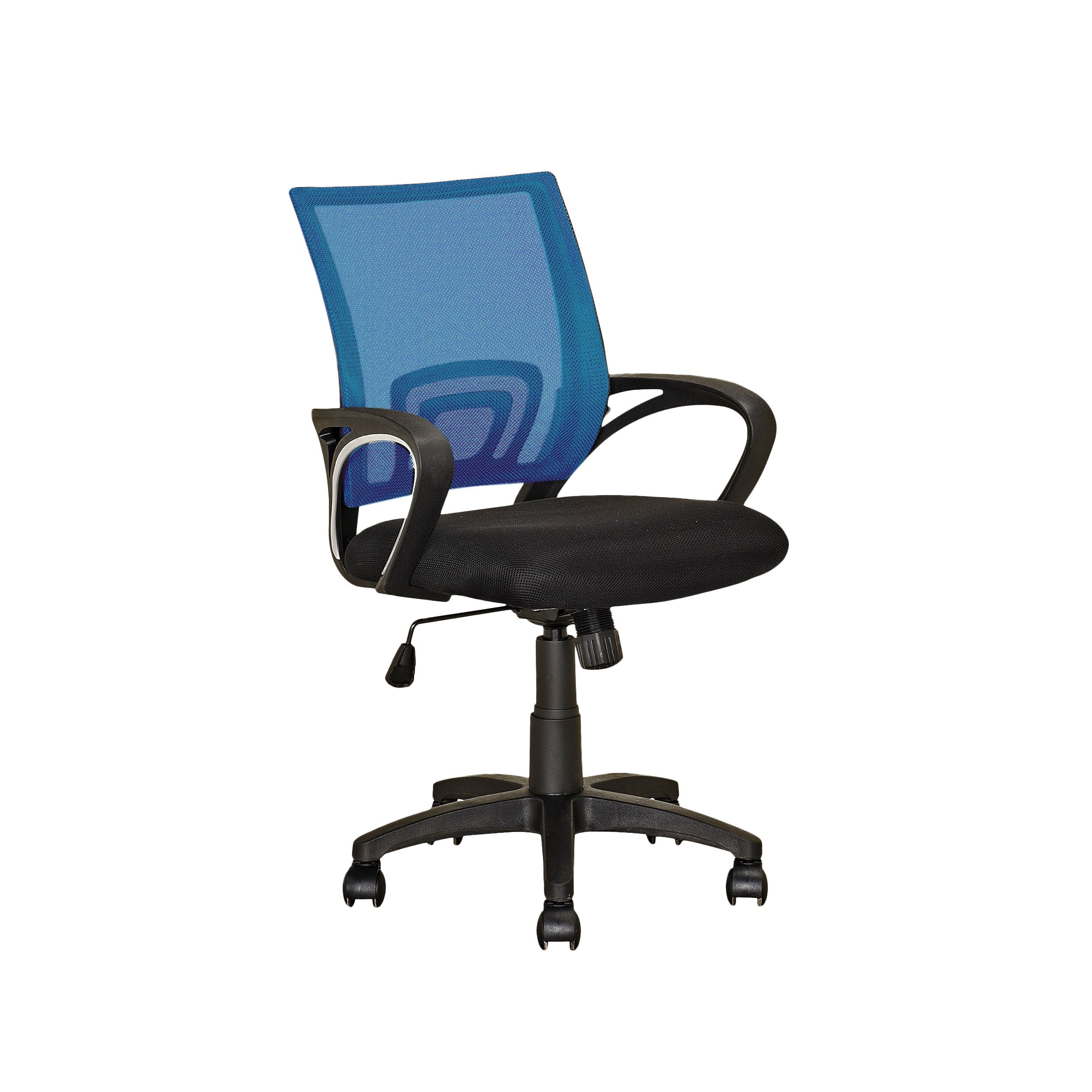 CorLiving LOF-324-O Workspace Process Blue Contemporary Adjustable Height Swivel Upholstered Desk Chair