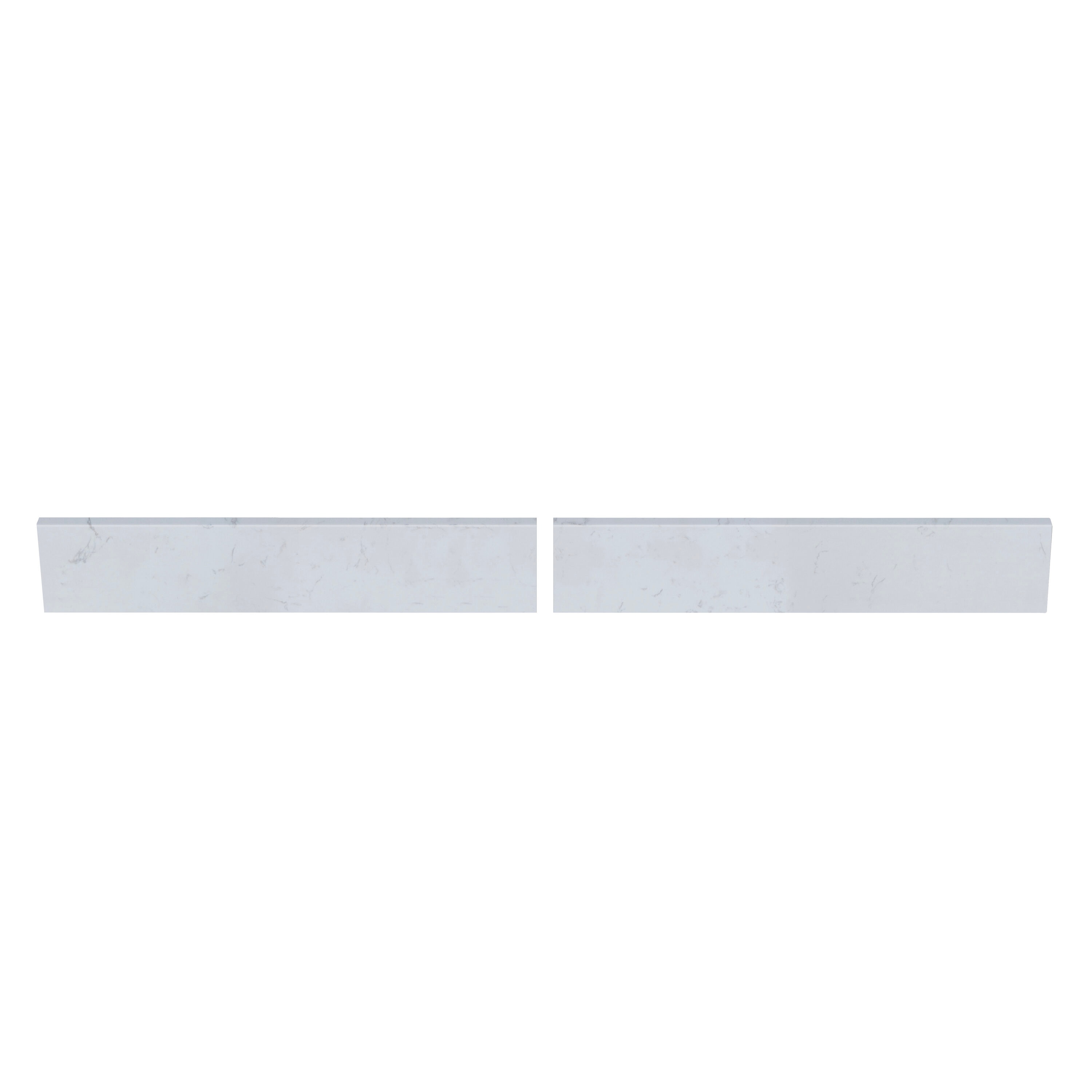 TJAmerican TJ49-40BS100 (2-Pieces of 24.5 in.) 4-in H x 49-in L White Carrara Engineered marble Bathroom Backsplash