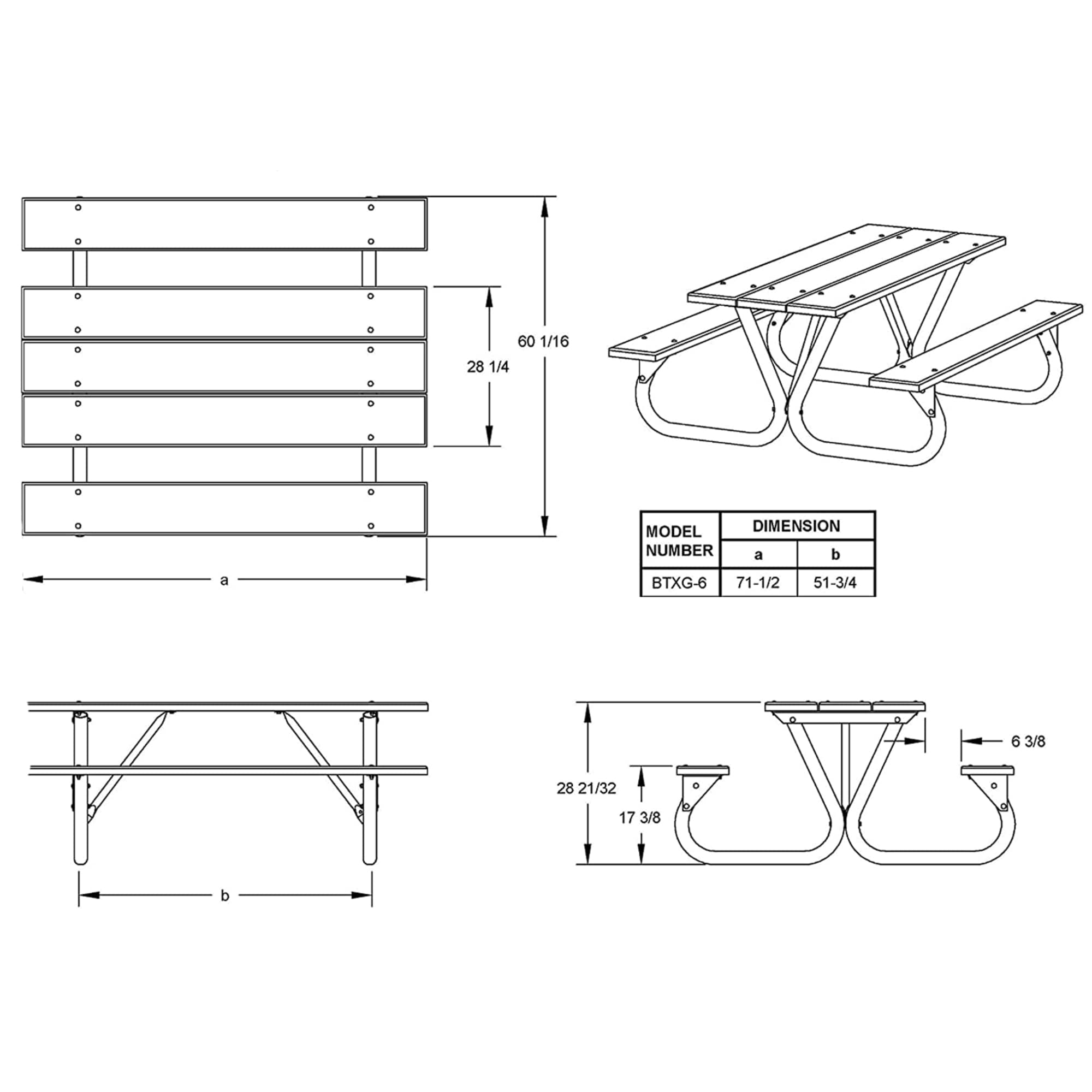 Pilot Rock 253215 Picnic-Tables - View #4