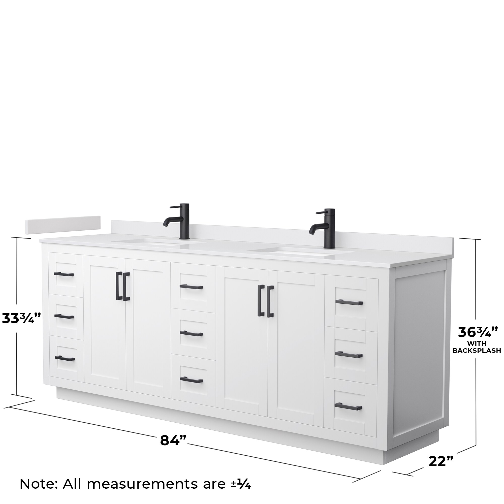 Wyndham Collection WCF292984DWBWCUNSM70 Bath-Vanity-Combo - View #6