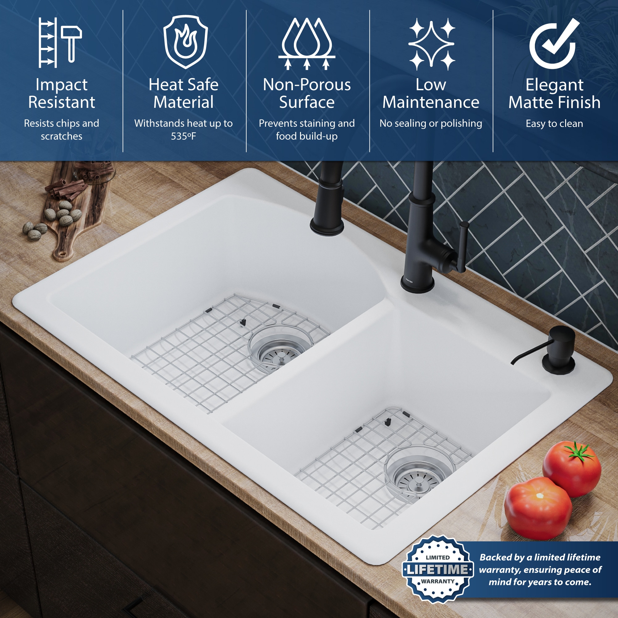 Karran QT-610-WH-PK1 Kitchen-Sinks - View #6