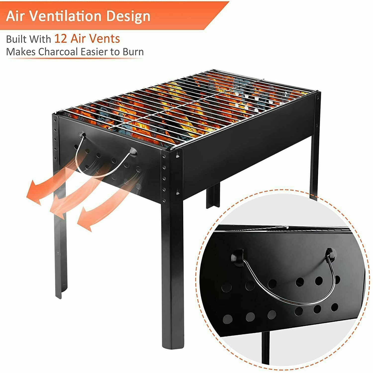 GZMR 137-Sq in Black Portable Charcoal Grill in the Portable Grills ...