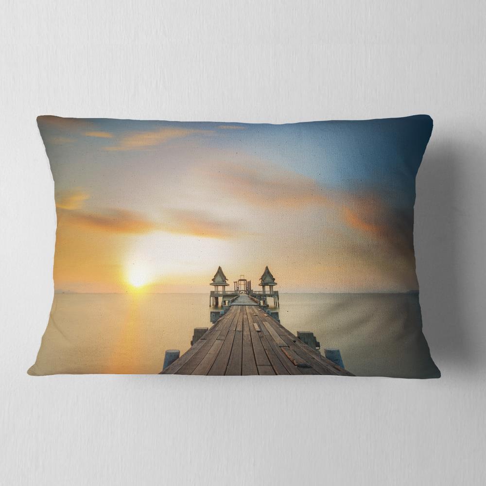 Designart CU6427-12-20 12-in x 20-in Blue Indoor Decorative Pillow