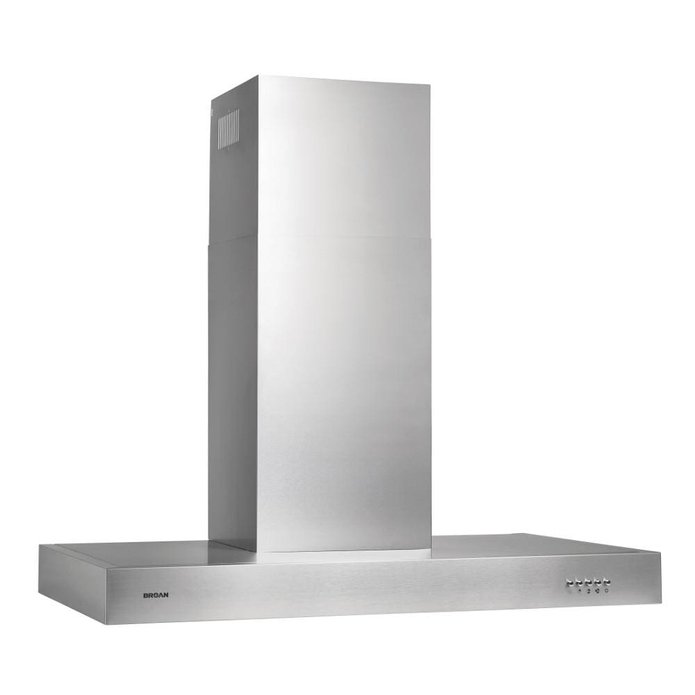 Broan® 30-Inch Convertible European Style Wall-Mounted Chimney Range Hood,  380 MAX Blower CFM, Stainless Steel, LED Light