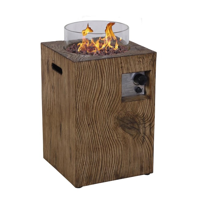 Allen Roth 16 In W 30000 Btu Brown, Are Gas Fire Pits Safer Than Wood