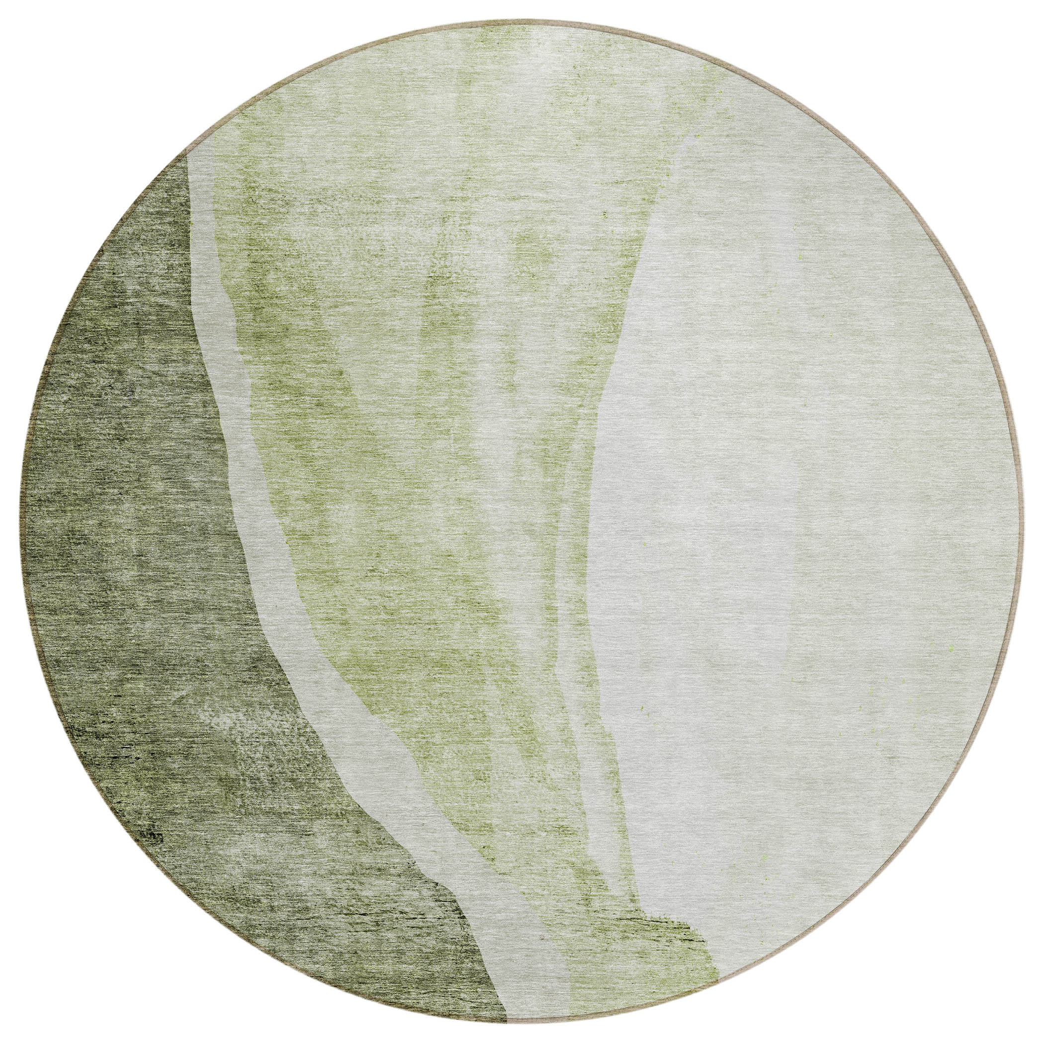 Addison Rugs ACN667OL8RO Chantille ACN667OL 8 x 8 (ft) Polyester Green Round Indoor/Outdoor Geometric Machine washable Area rug