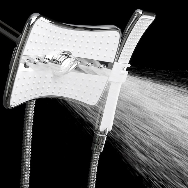 AKDY 9-in Silver 4-Spray Rain Dual Shower Head 1.8-GPM (6.8-LPM) AKDY 9-in Silver 4-Spray Rain Dual Shower Head 1.8-GPM (6.8-LPM)