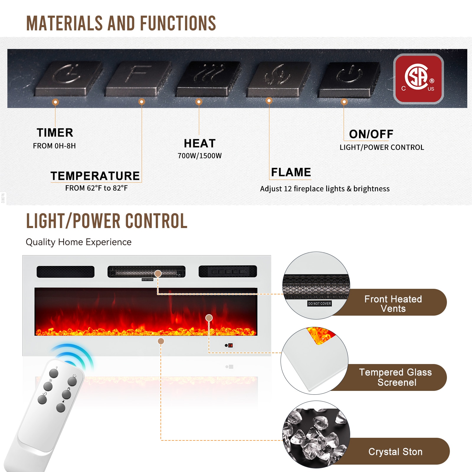 Bapipro TE28A14WW Electric-Fireplaces - View #4