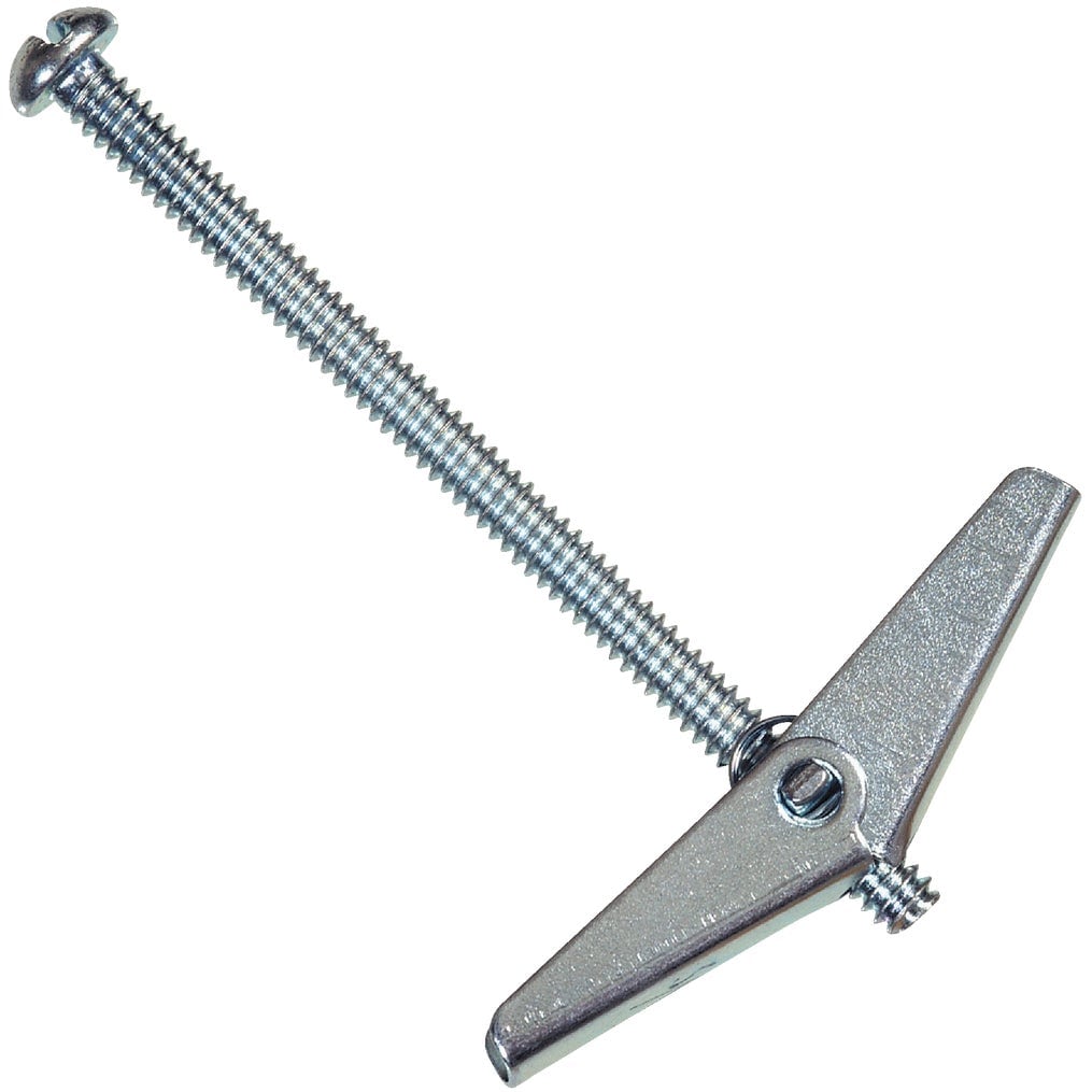 Hillman  3/16 Diameter x 3 Length Round Steel Toggle Bolts - Pack of 10