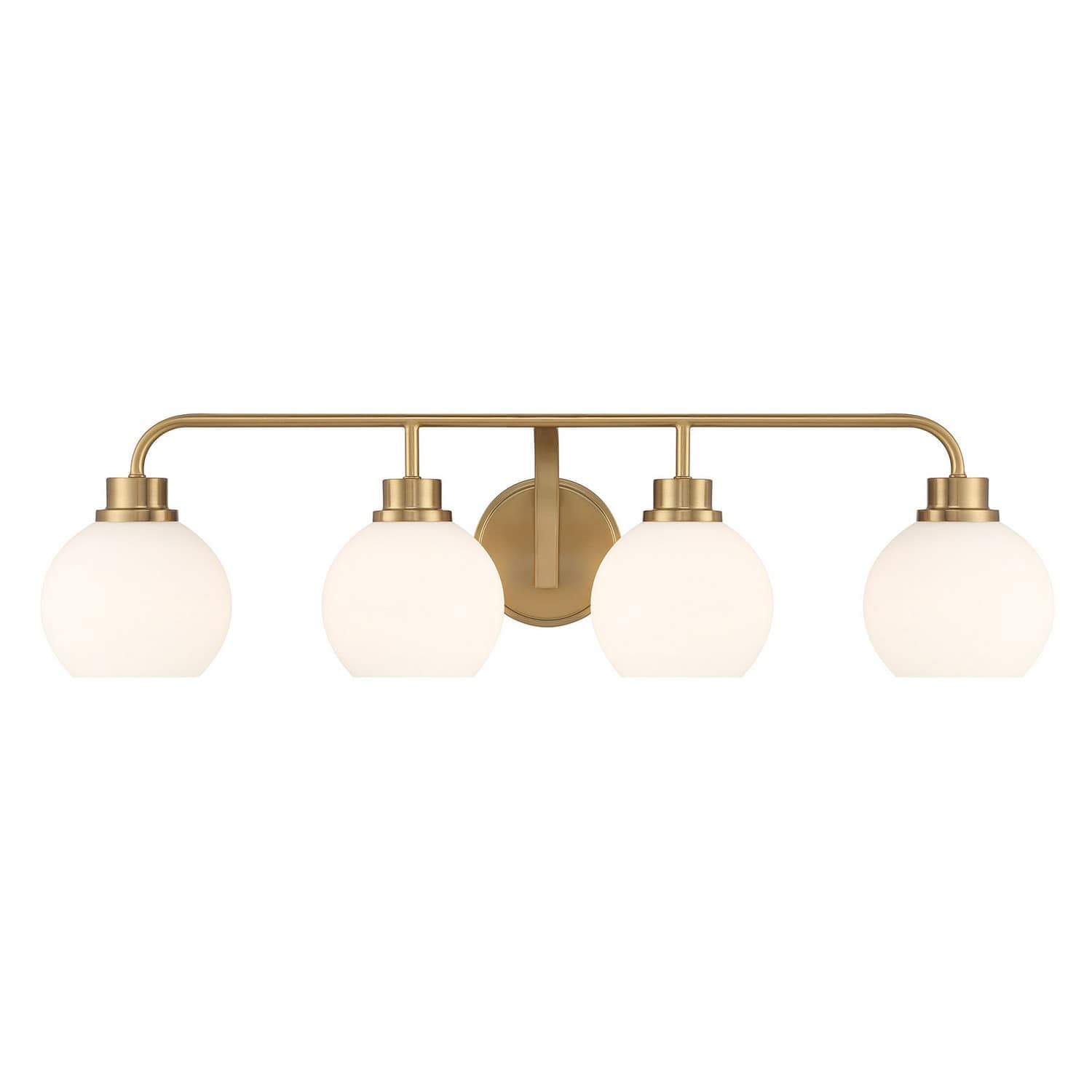 Trade Winds Lighting TW87710NB 4-Light Bathroom Vanity Light from Lila Collection in Natural Brass