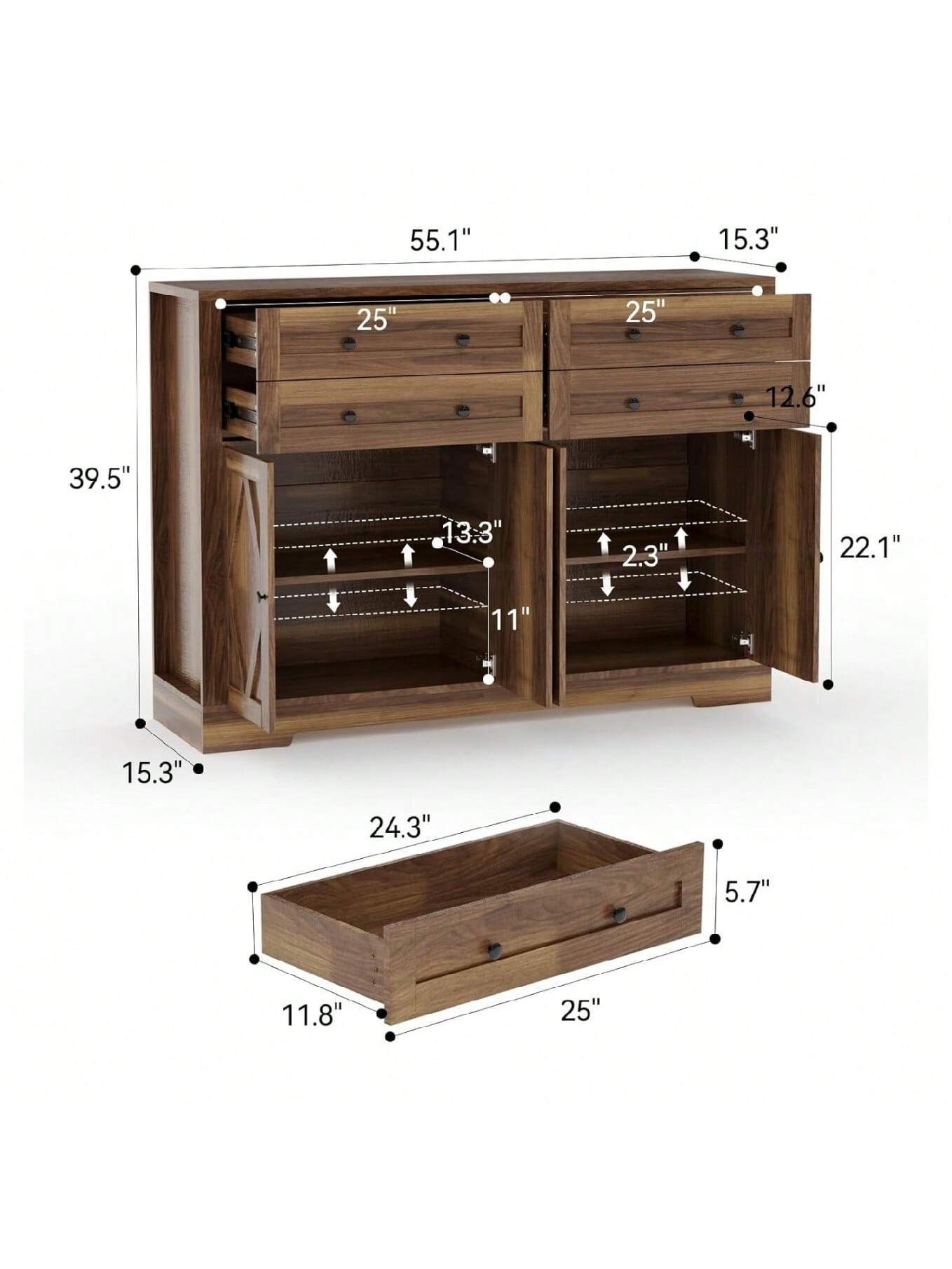 Qeetex BY-PHK-34WAGLF3 Bathroom-Wall-Cabinets - View #5