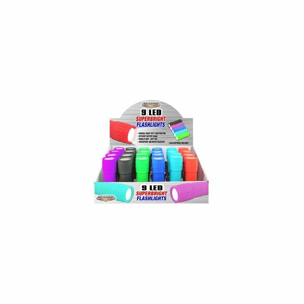  TRVAL115009 Shawshank Ledz 238209 9 LED Super Bright Flashlight- Assorted Color