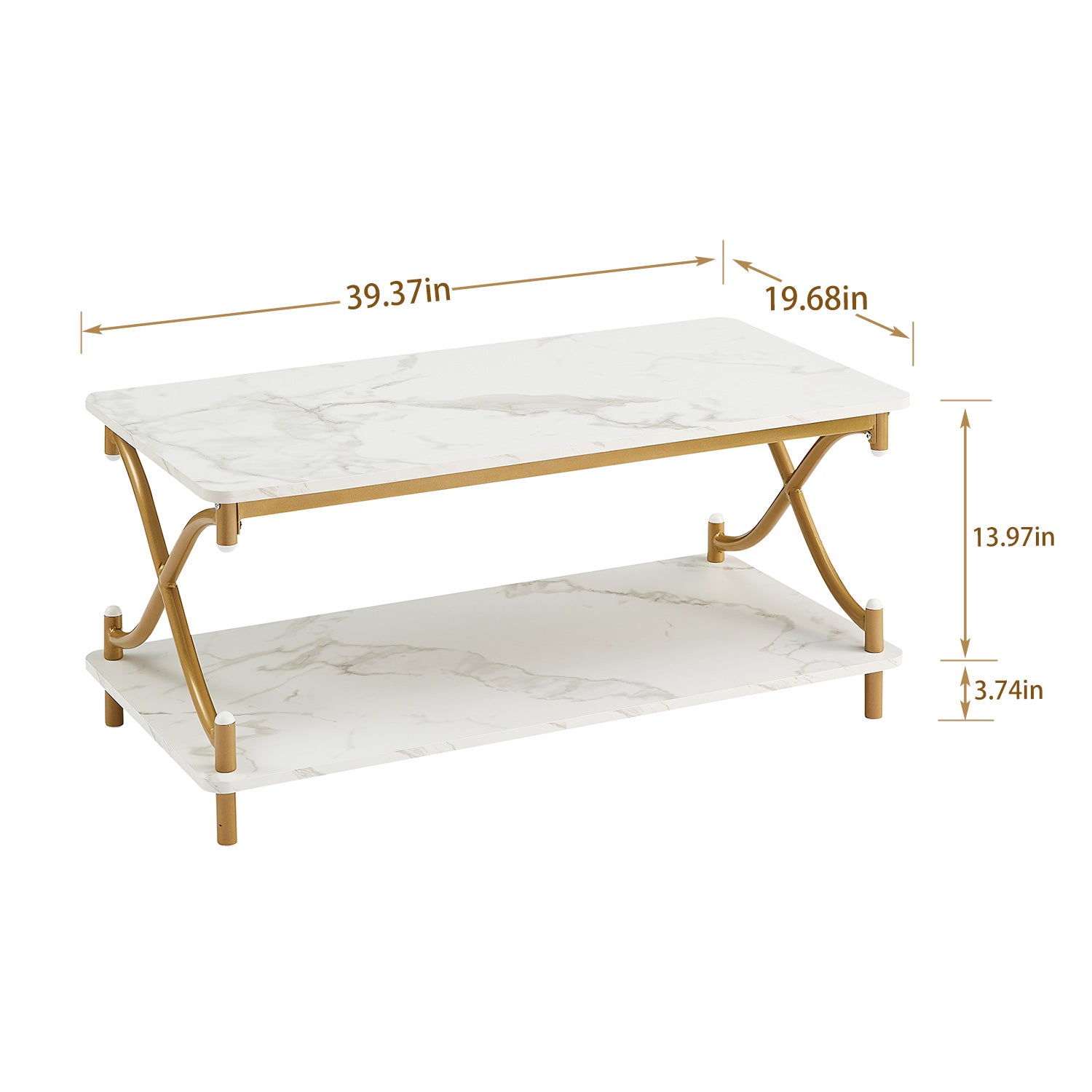 Vecelo LOE-MX-CT04-GLD Coffee-Tables - View #3