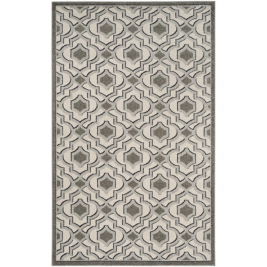 Safavieh Laval 6 x 9 Ivory/Gray Indoor/Outdoor Geometric Area Rug Safavieh Laval 6 x 9 Ivory/Gray Indoor/Outdoor Geometric Area Rug