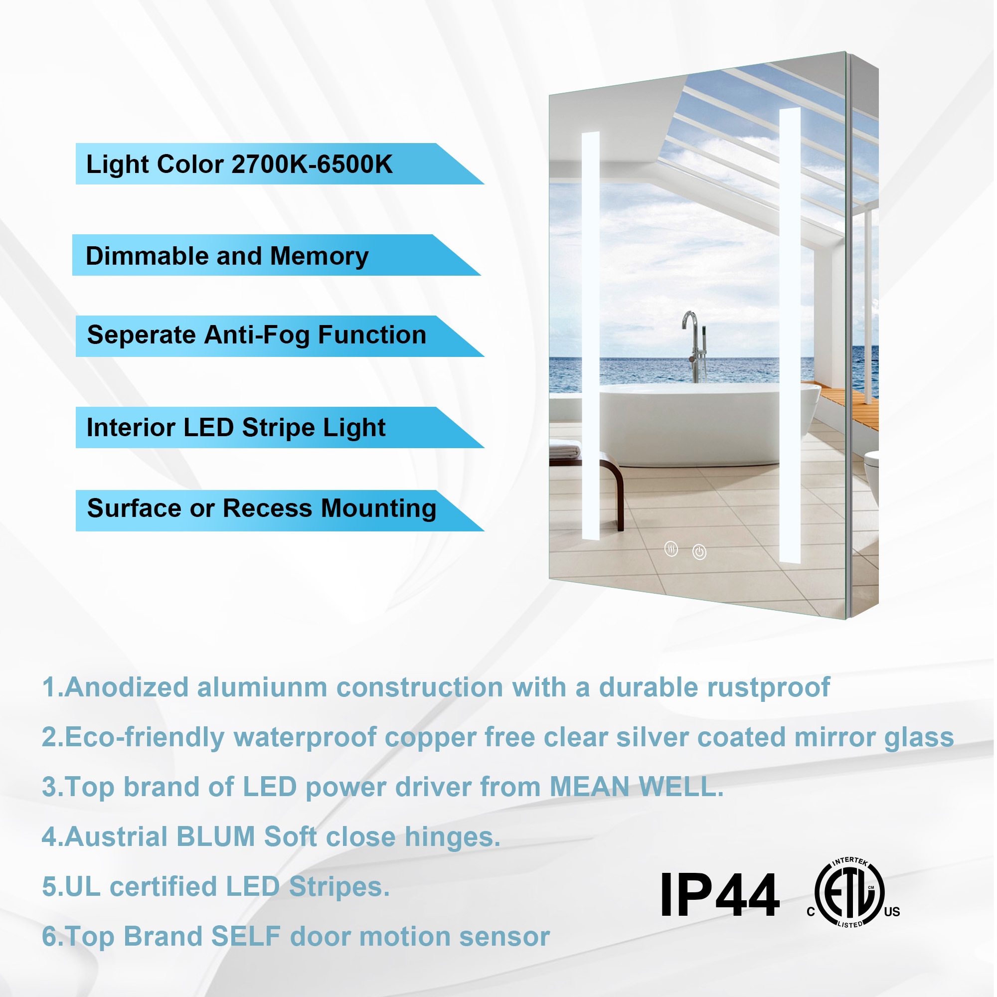 Forclover MEAM-VI2030R Bathroom-Medicine-Cabinets - View #8