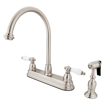 Elements of Design Restoration Brushed Nickel 2-Handle Wall-Mount Pot Filler Handle Kitchen Faucet (Deck Plate Included) Elements of Design Restoration Brushed Nickel 2-Handle Wall-Mount Pot Filler Handle Kitchen Faucet (Deck Plate Included)