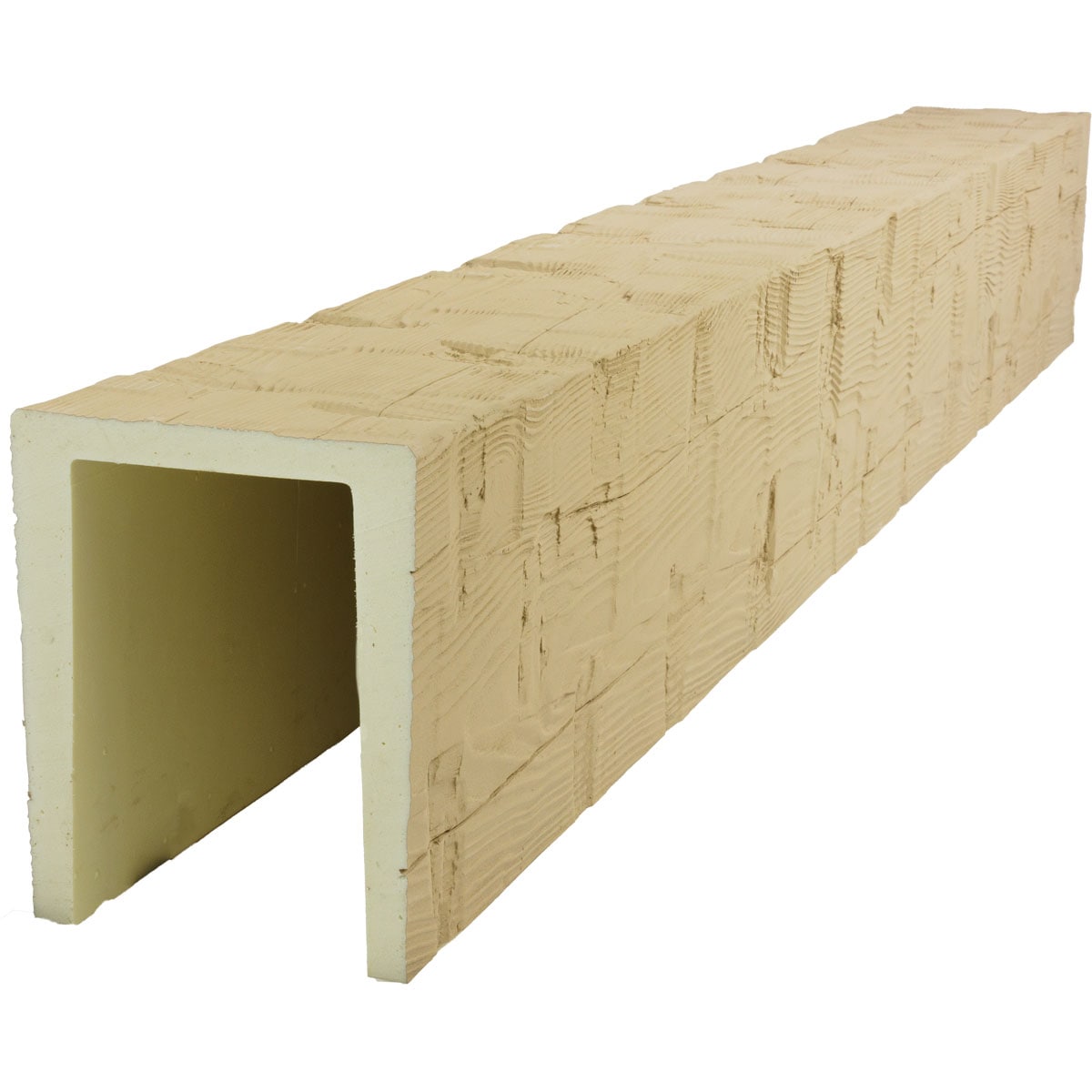 Ekena Millwork 2158999 1-in x 9-1/2-in x 20-ft Primed Finished Urethane U-Shaped Decorative Beam