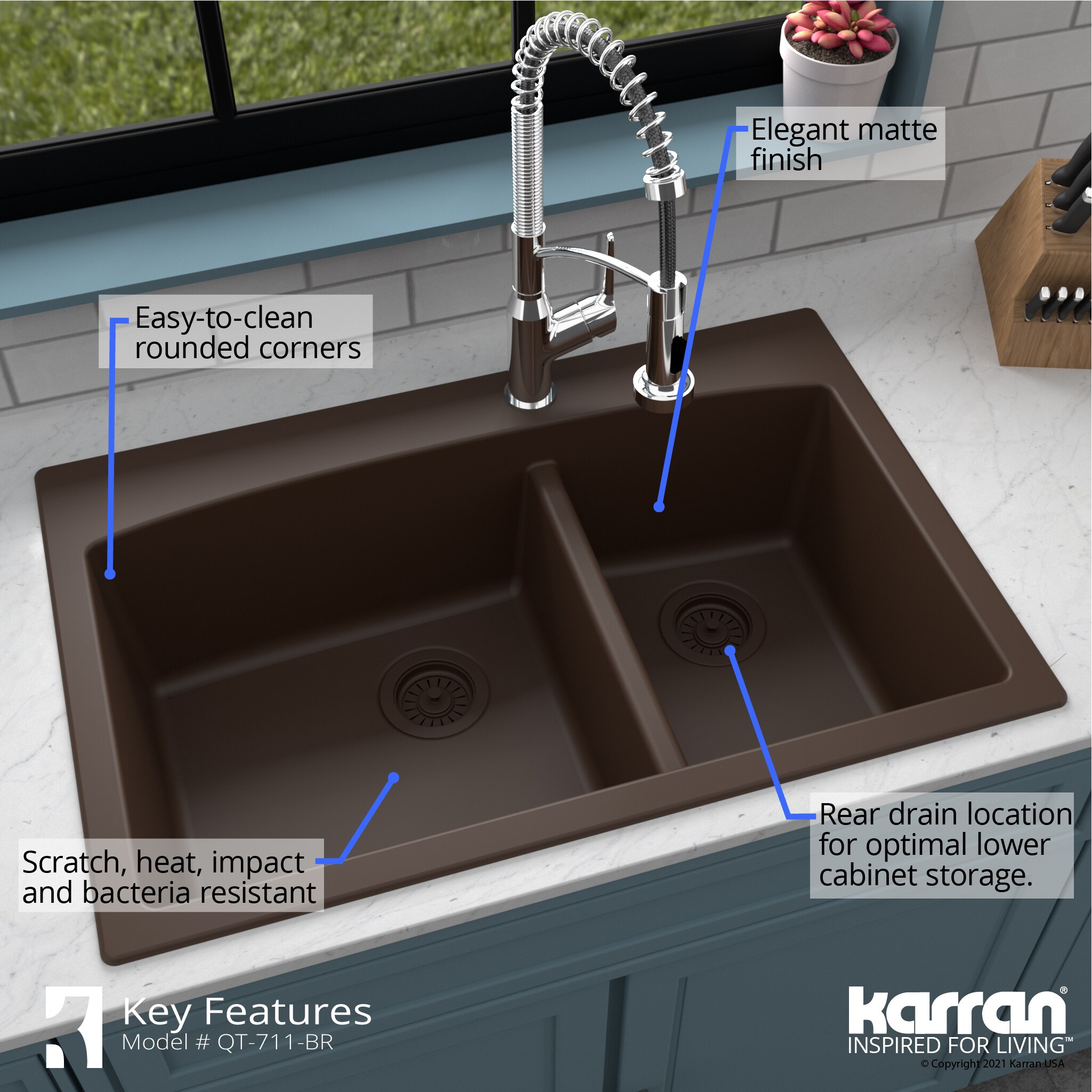 Karran QT-711-BR-PK1 Kitchen-Sinks - View #8