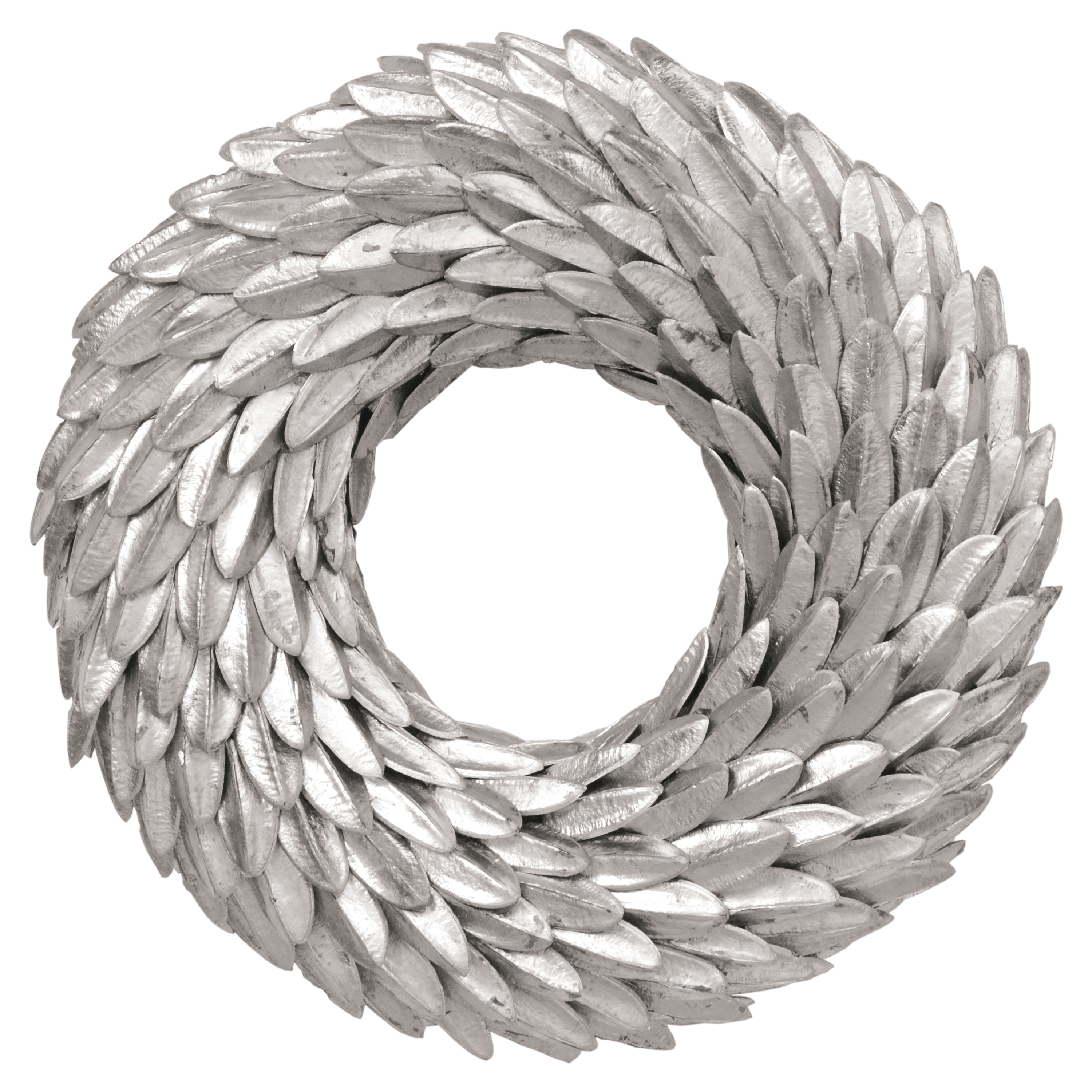 Vickerman H6AST2538 4-in Indoor Champagne Aster Bean Artificial Christmas Wreath