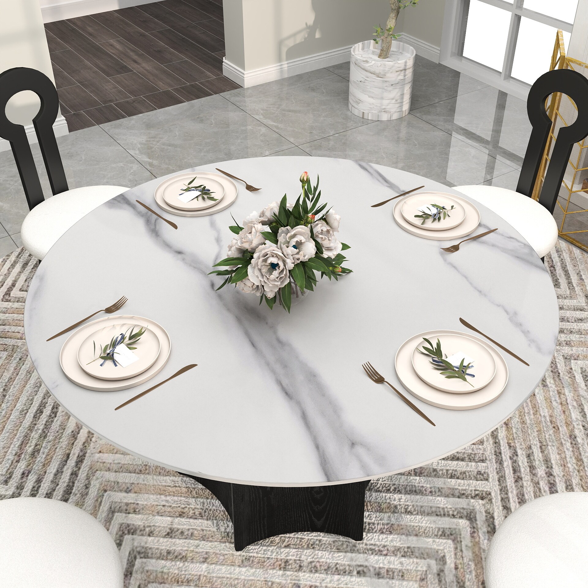 BuotiqHom DH-AT-135W-7B Dining-Tables - View #4