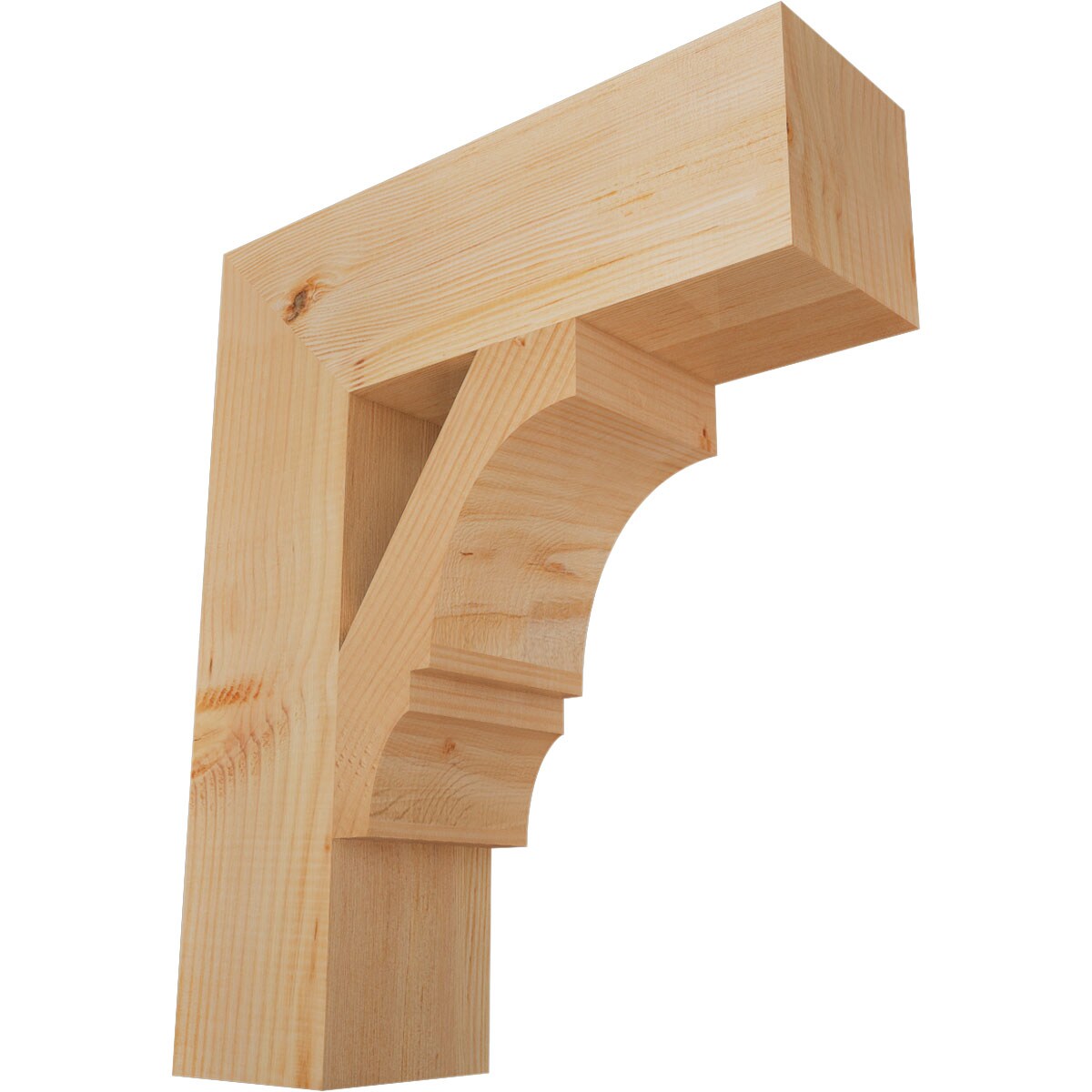Ekena Millwork BKT06X20X24BOA05SDF Balboa block smooth 5-1/2-in x 20-in x 24-in Douglas fir Brown Wood Standard bracket