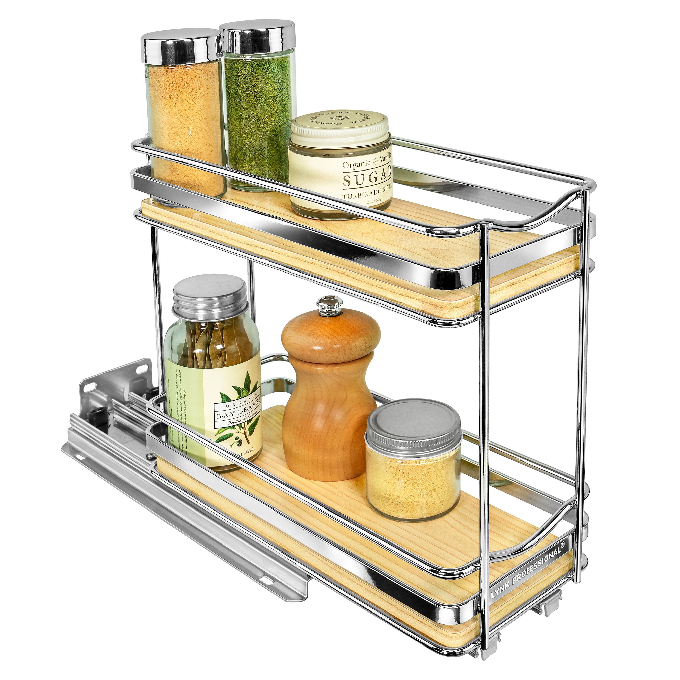 Lynk Professional Slide Out Pan Lid Holder - Pull Out Kitchen Cabinet  Organizer Rack