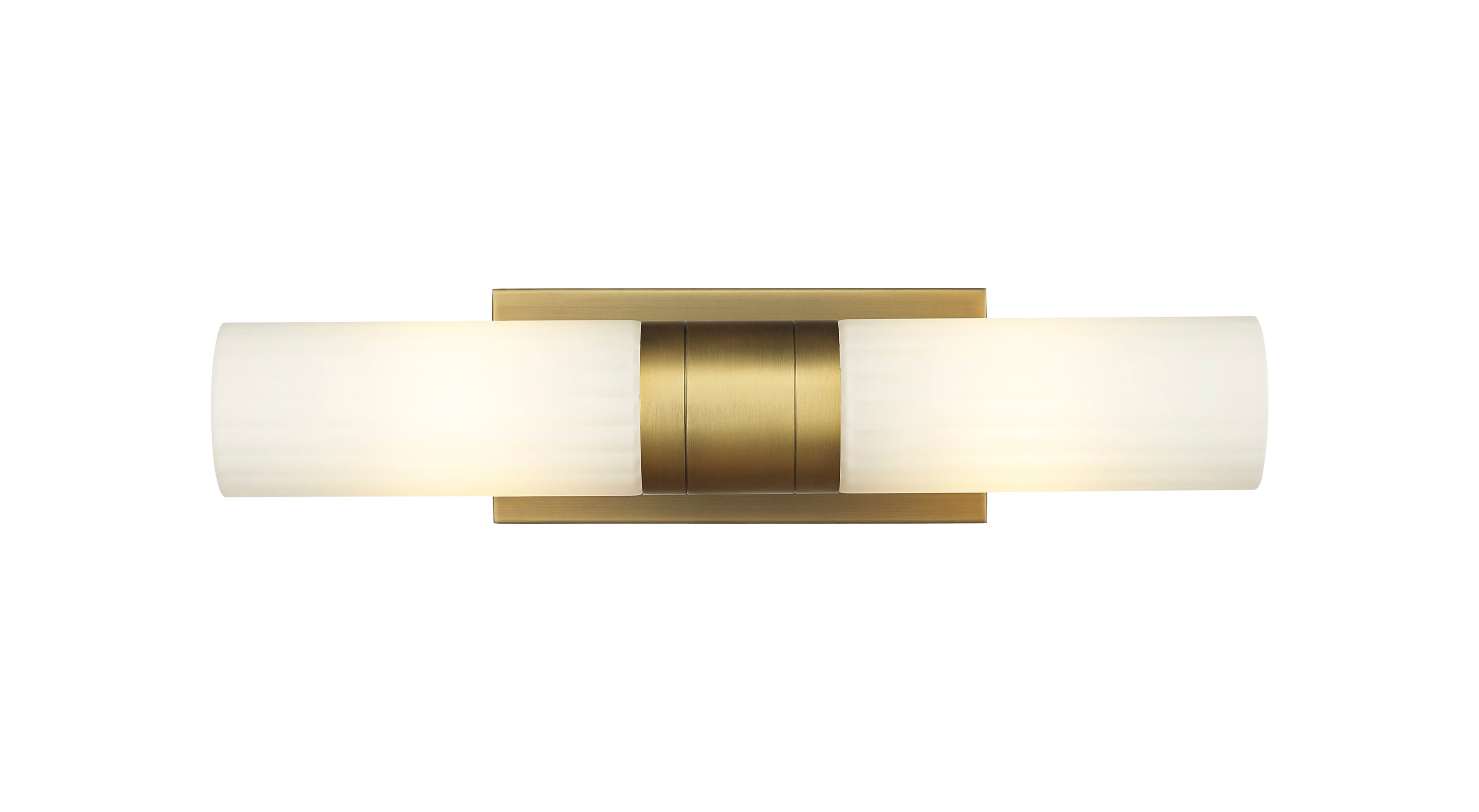 Innovations Lighting 429-2WL-BB-G429-8WH Empire 18.5-in 2 -Light Brushed Brass Industrial Vanity light bar