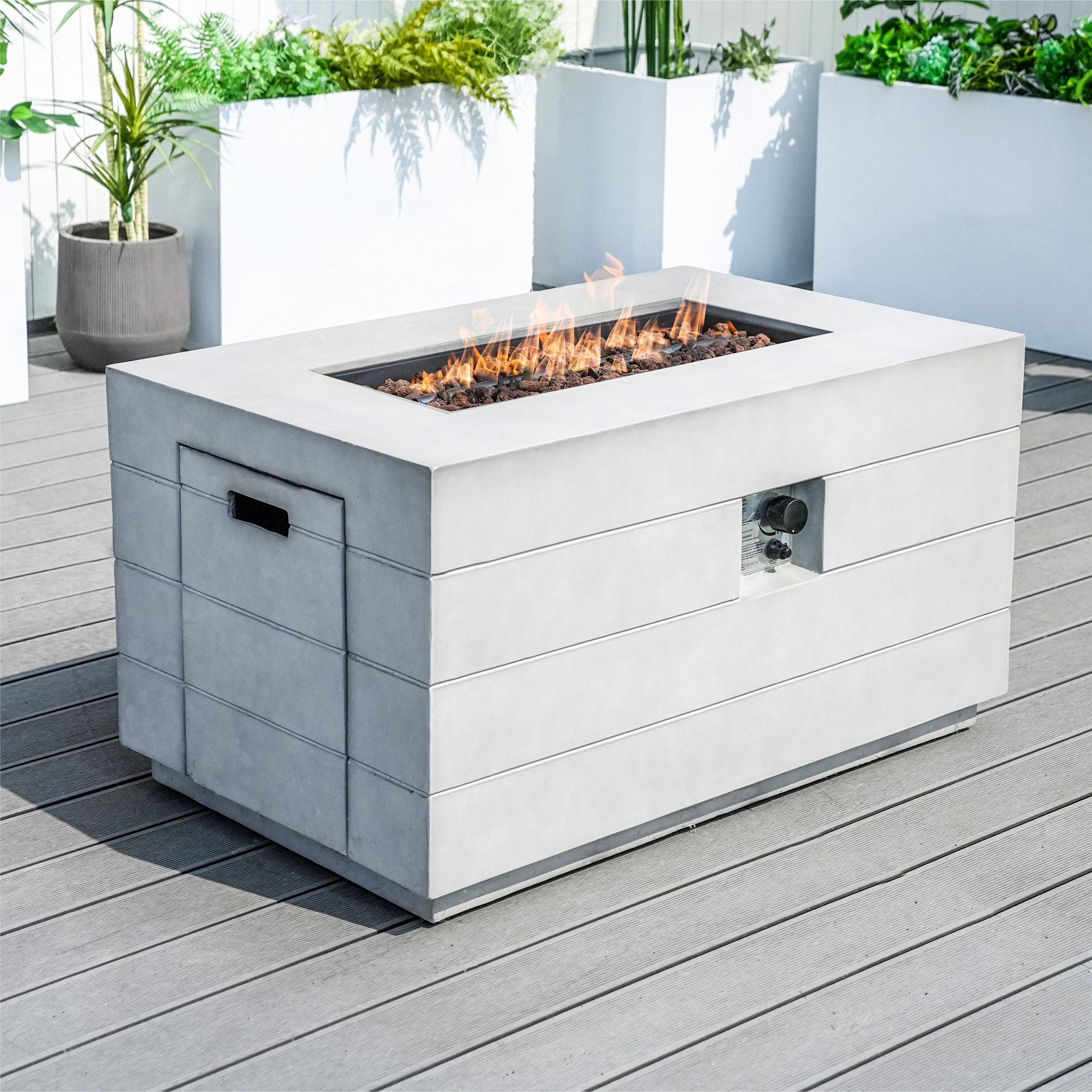Moda Furnishings MAG-2150 Sugar Rectangle Outdoor Coffee Table 24-in W x 43-in L
