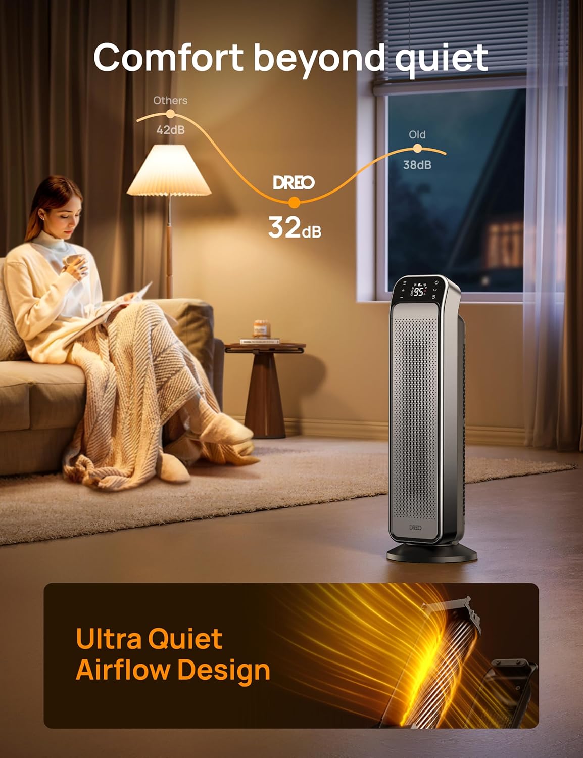 DREO DR-HSH013 SILVER Portable-Electric-Heat - View #6