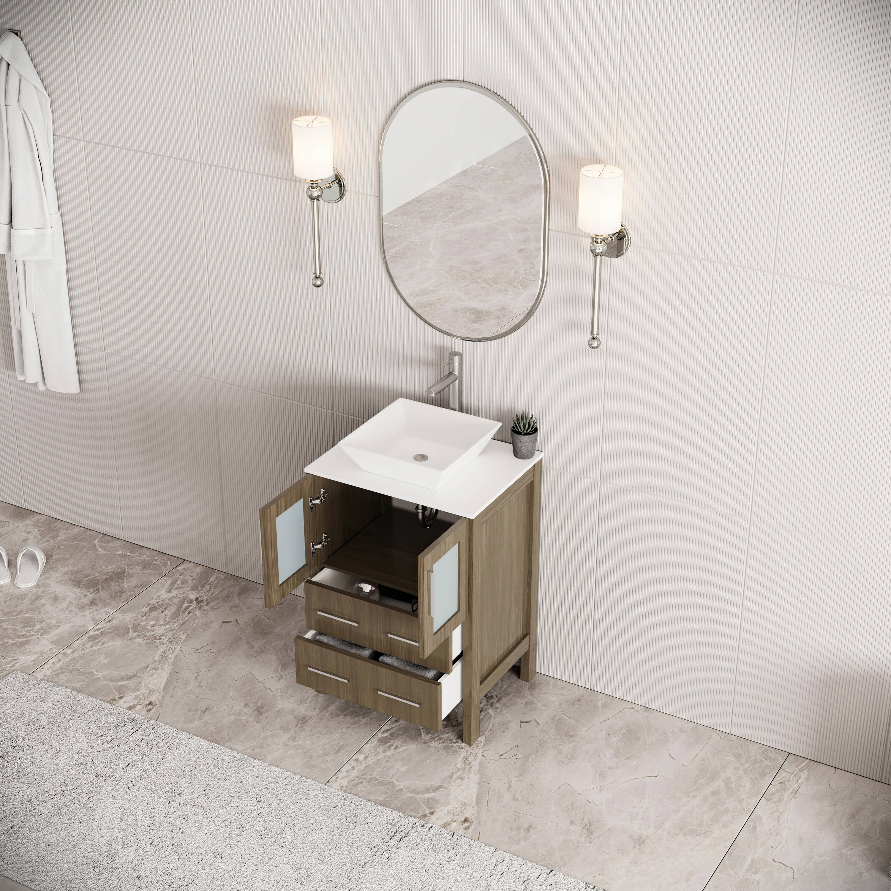 Fresca FCB6224GO-CWH-V Bath-Vanity-Combo - View #3