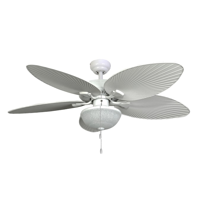 Palm Coast Playa Mia 52 In White Indoor, Palm Blade Ceiling Fan