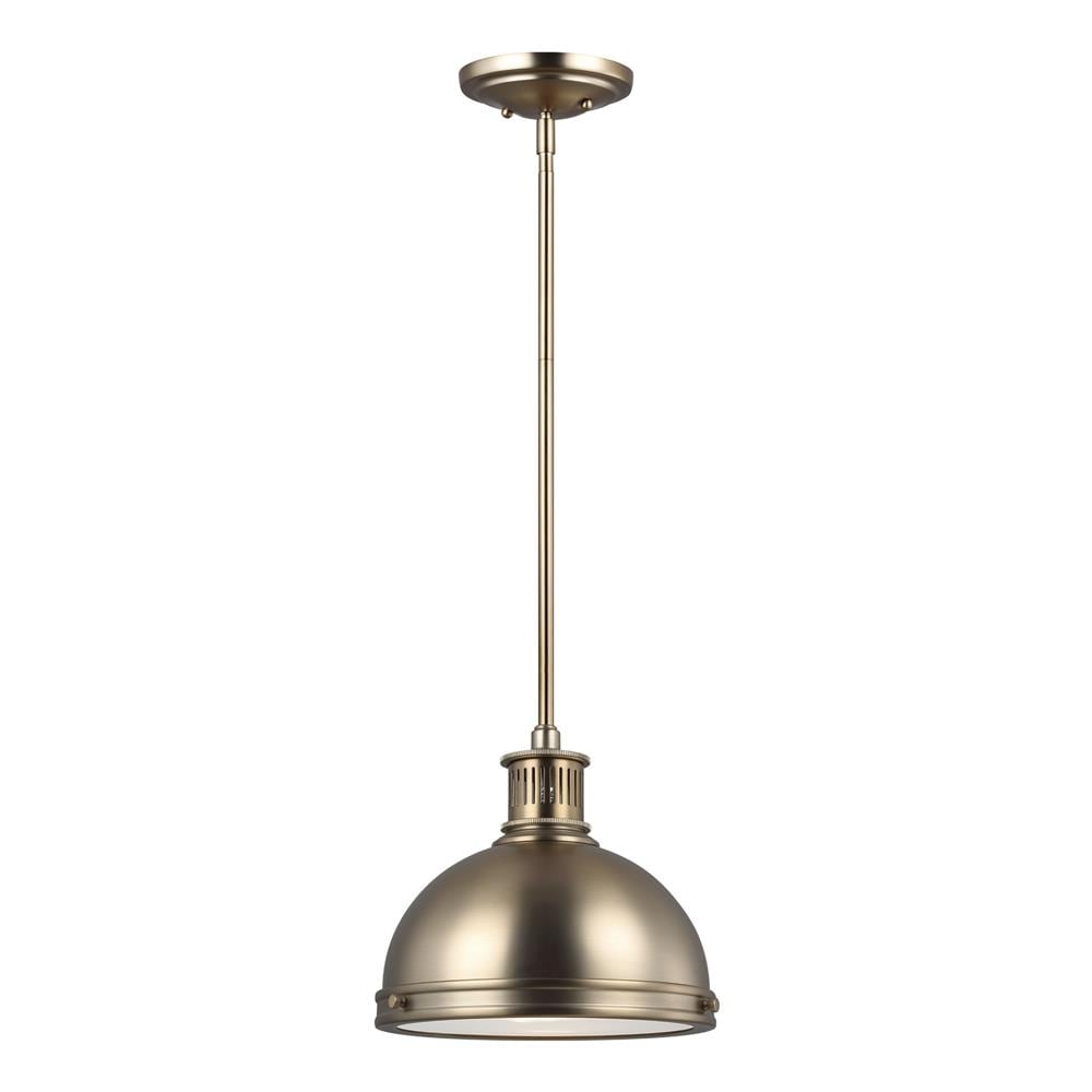Generation Lighting 65085-848 Pratt Street Metal Satin bronze Modern/contemporary Textured glass Warehouse Mini Hanging Single