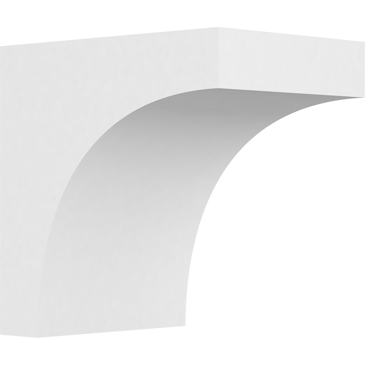 Ekena Millwork CORP07X10X10STO 7-in x 10-in x 10-in Standard stockport Unfinished White PVC Paintable Corbel