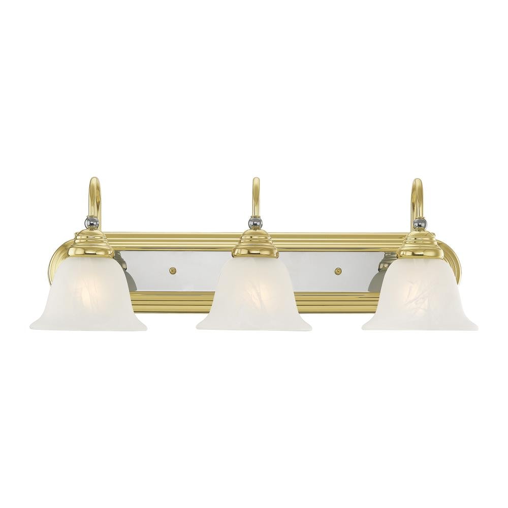 Livex Lighting Belmont 3 Light Polished Brass Traditional Vanity Light 1003 25 at Lowes