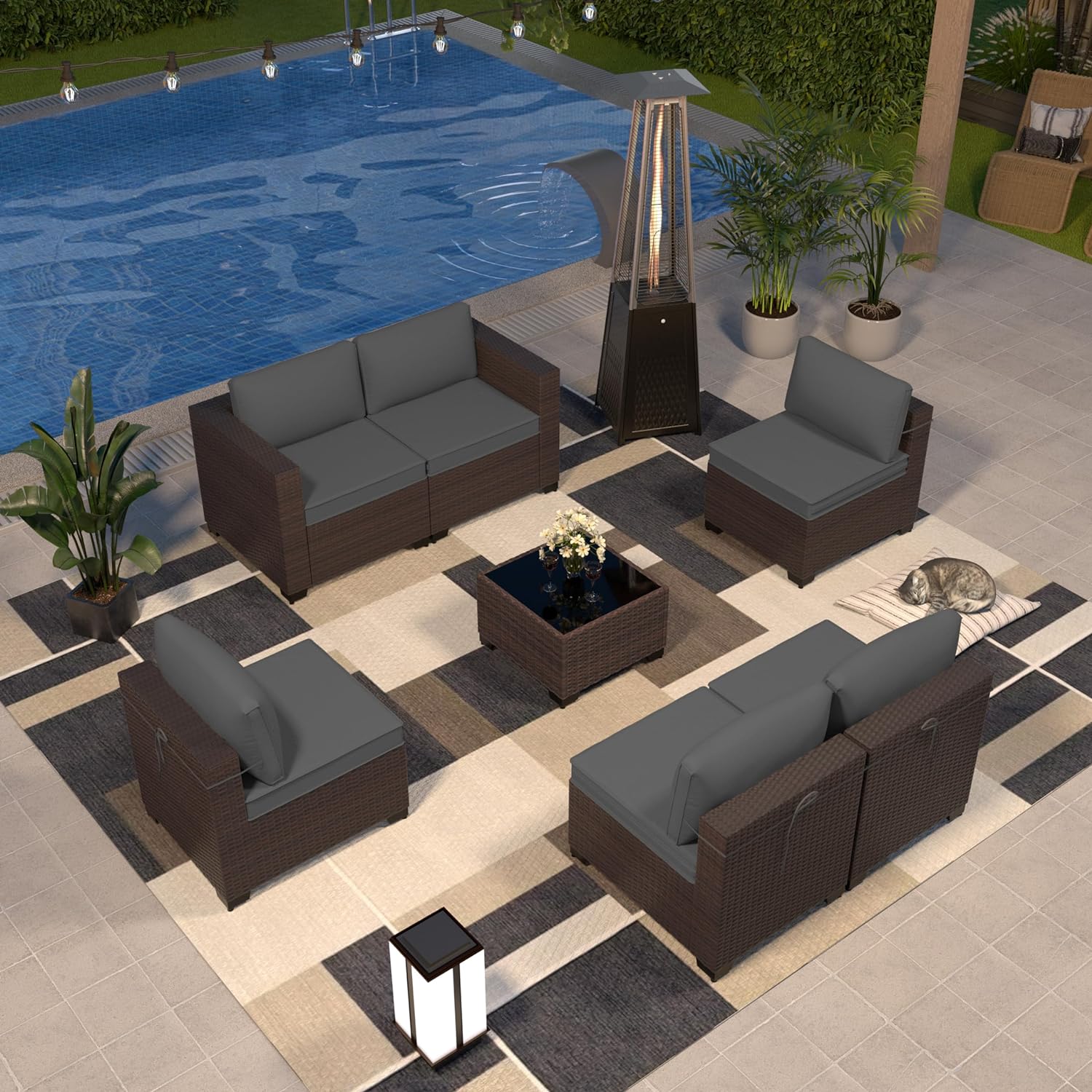ALAULM LS-7PCS+PH-GREY Patio-Conversation-Sets - View #7