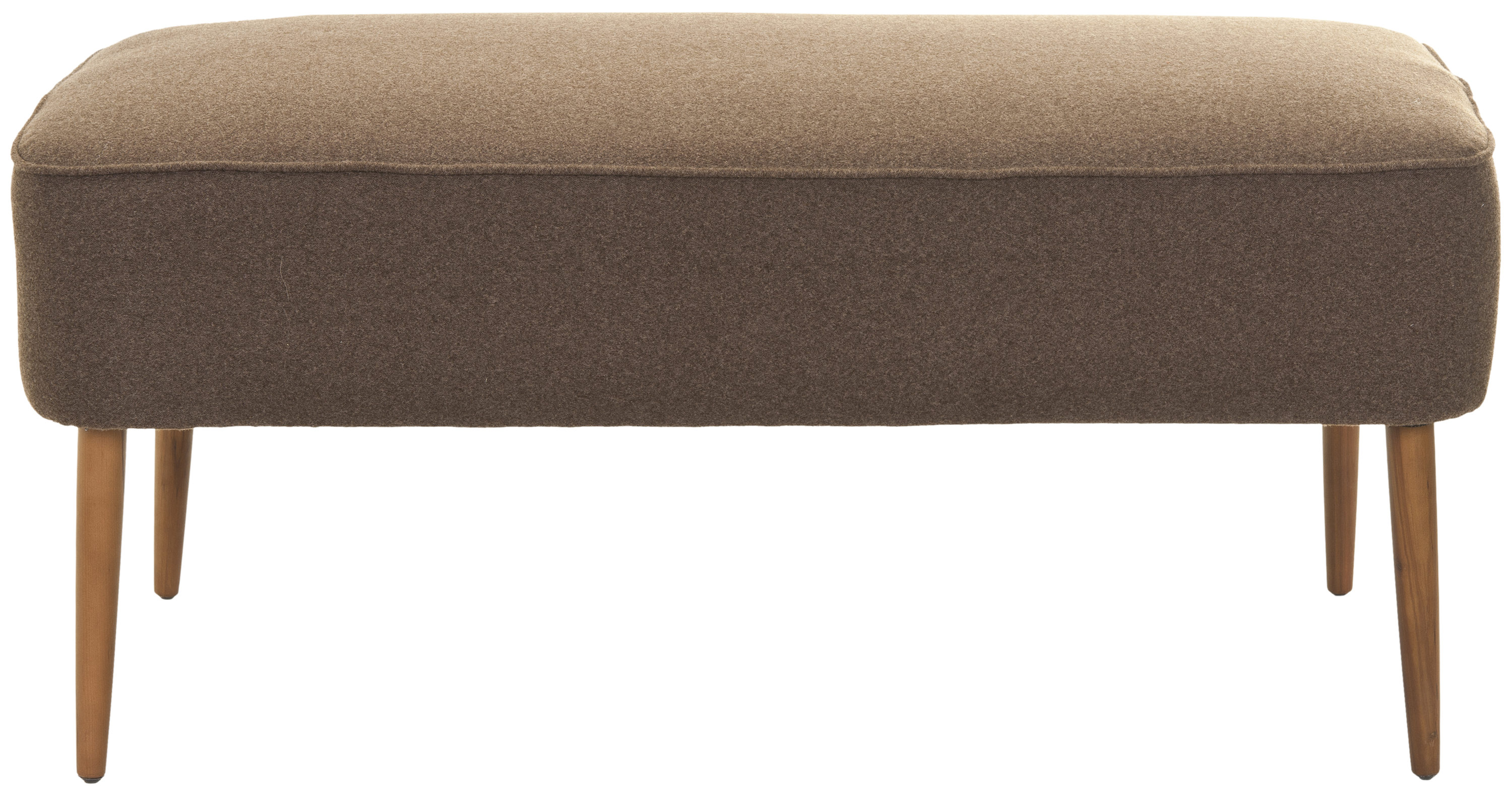 Safavieh MCR4609B Levi Scandinavian Brown Accent Bench 39.6-in x 19.9-in x 18.3-in