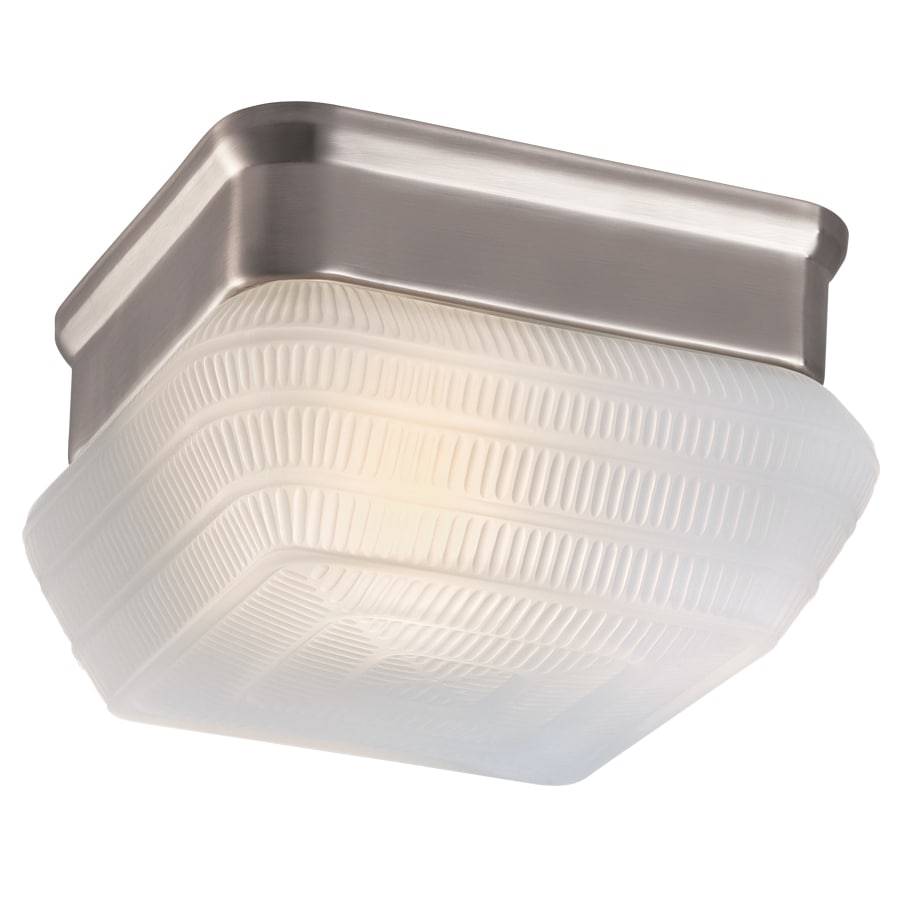 Project Source FJ10-018 1 -Light 7.09-in Brushed Nickel Flush Mount Light