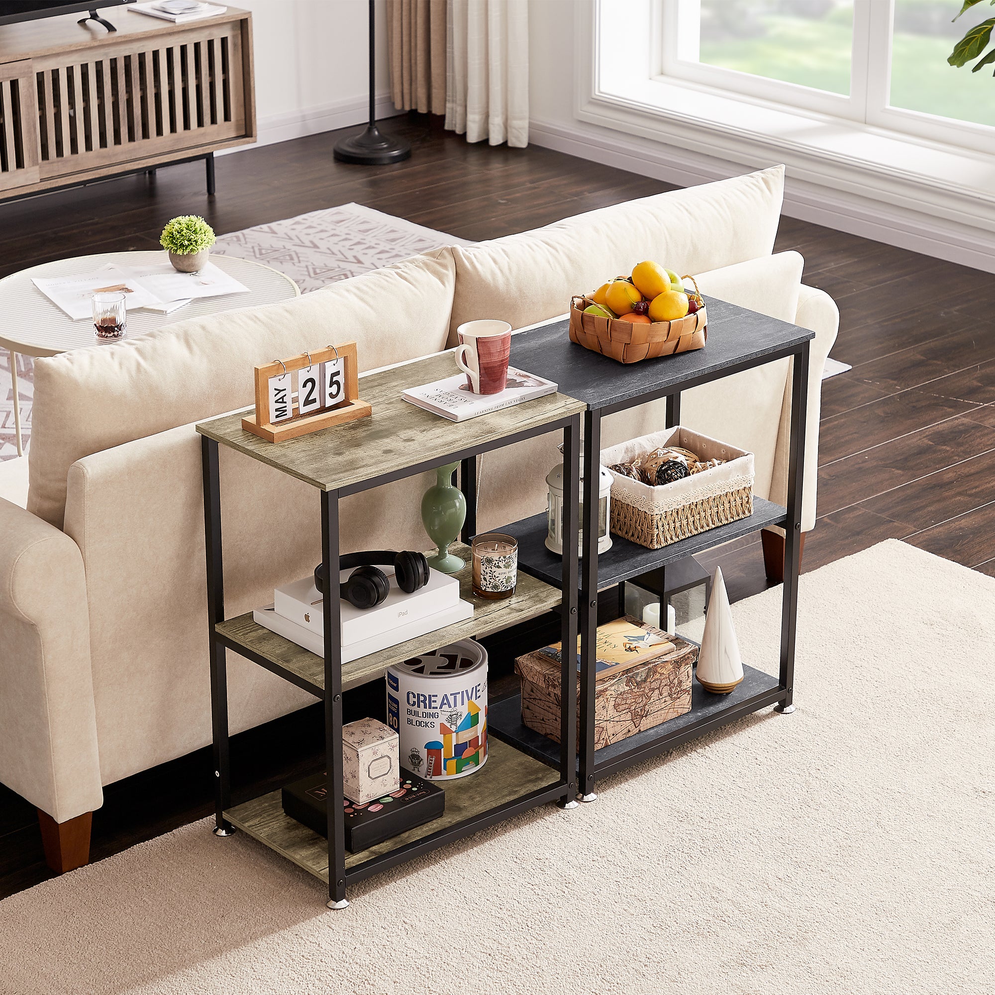 Vecelo LOE-XF-NT05-GRY-A2 End-Tables - View #2