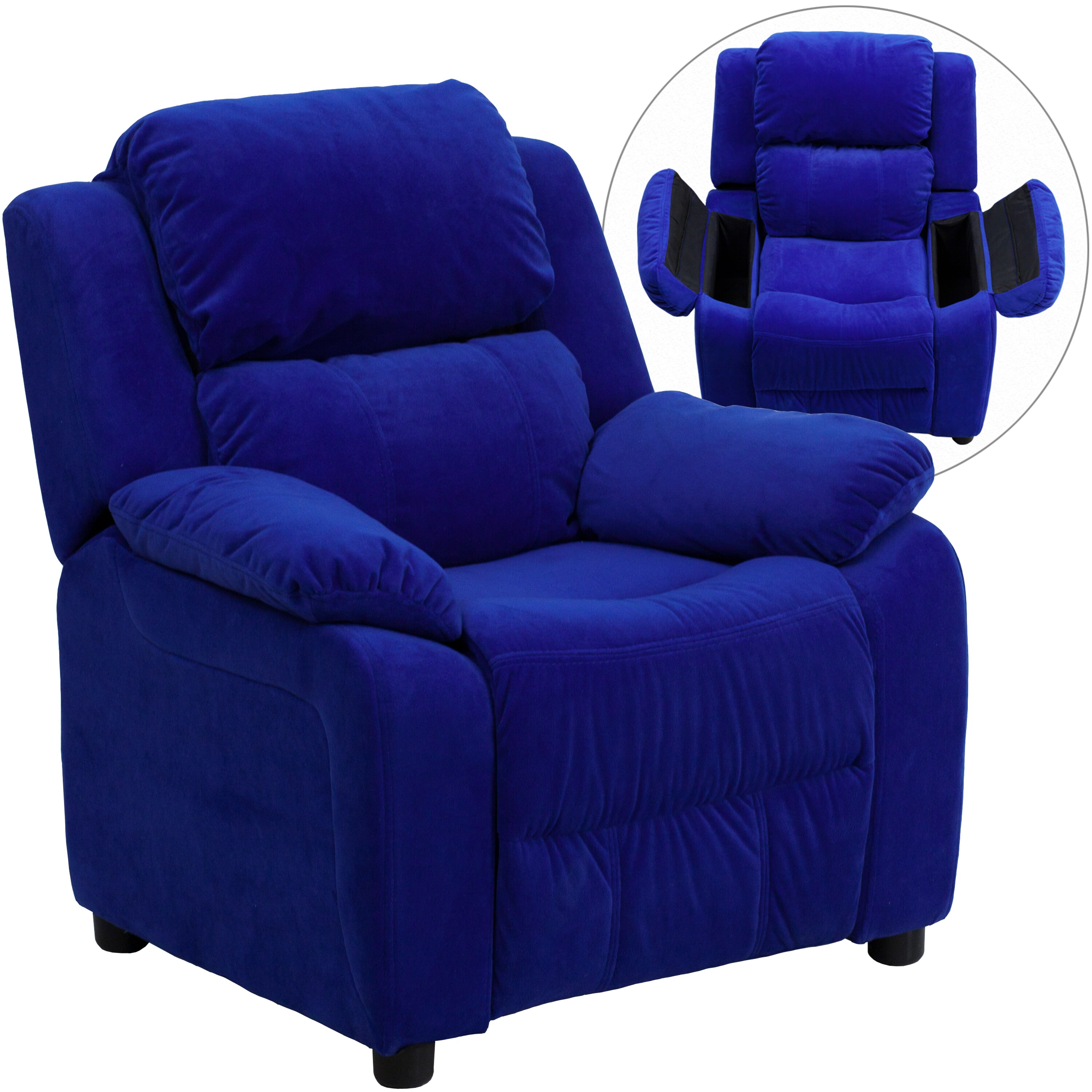 blue microfiber chair