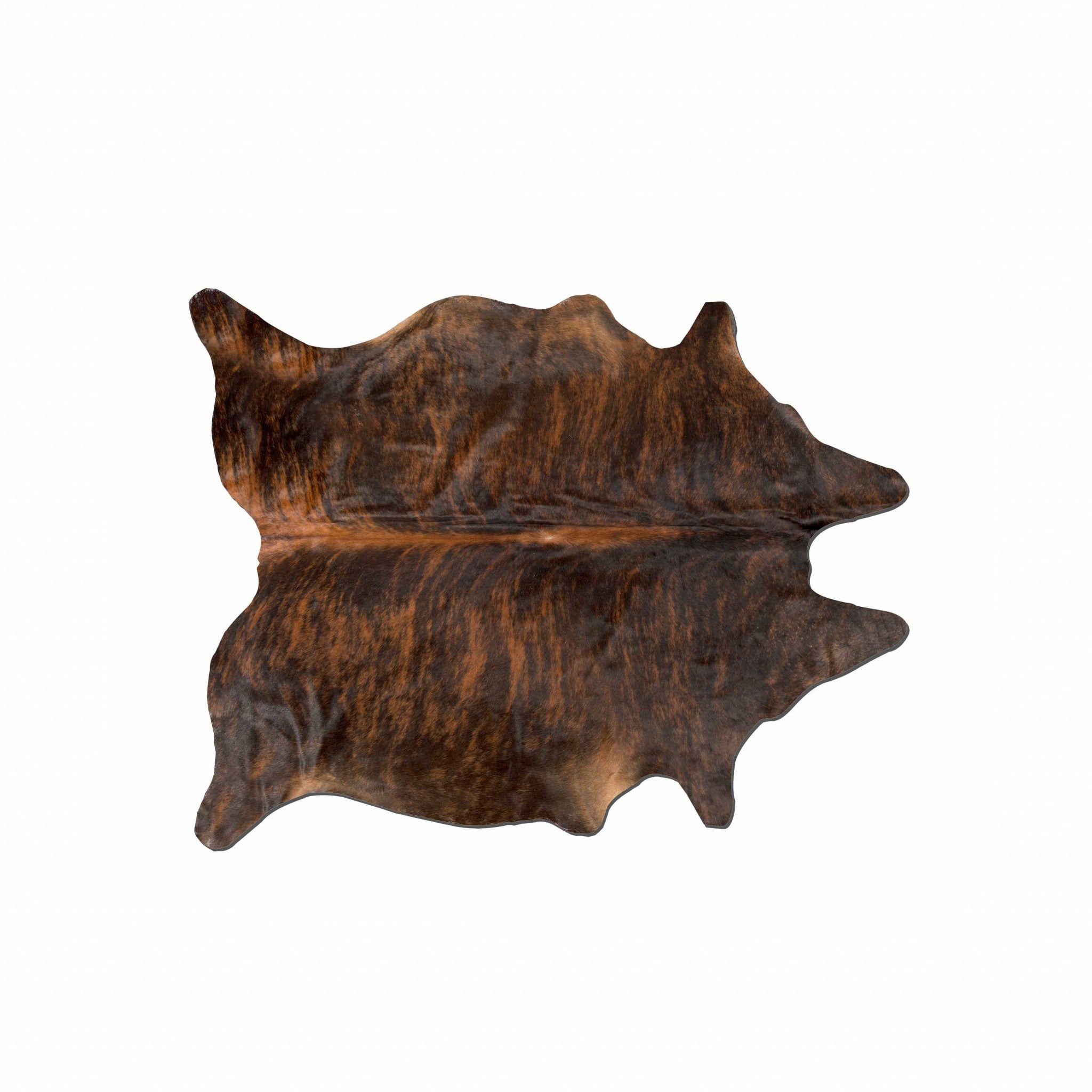 72" x 84" Dark Brindle Handmade Cowhide Rug