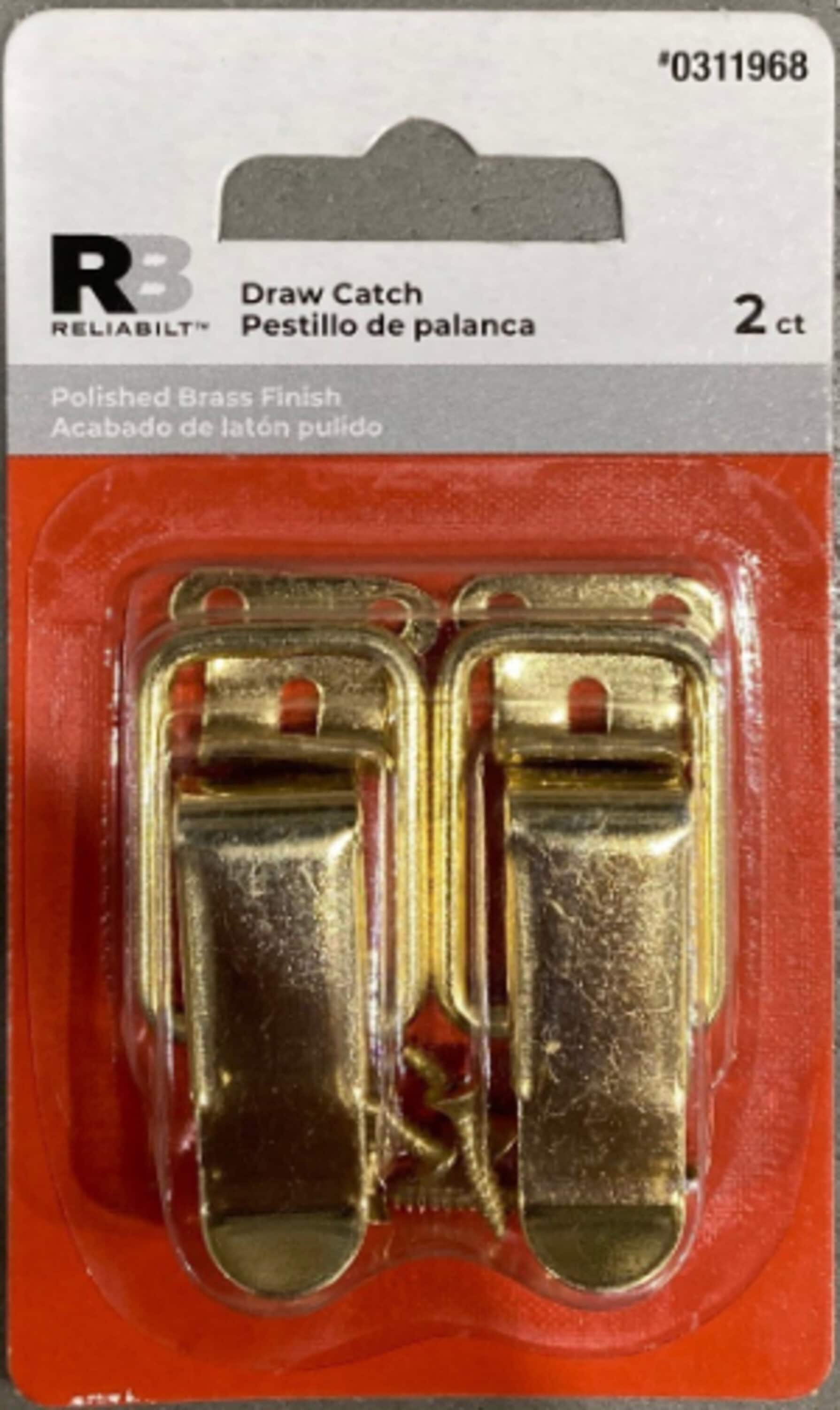 RELIABILT 9987858 84.6-mm Gold Cabinet latch Cabinet Latch 2 -Pack